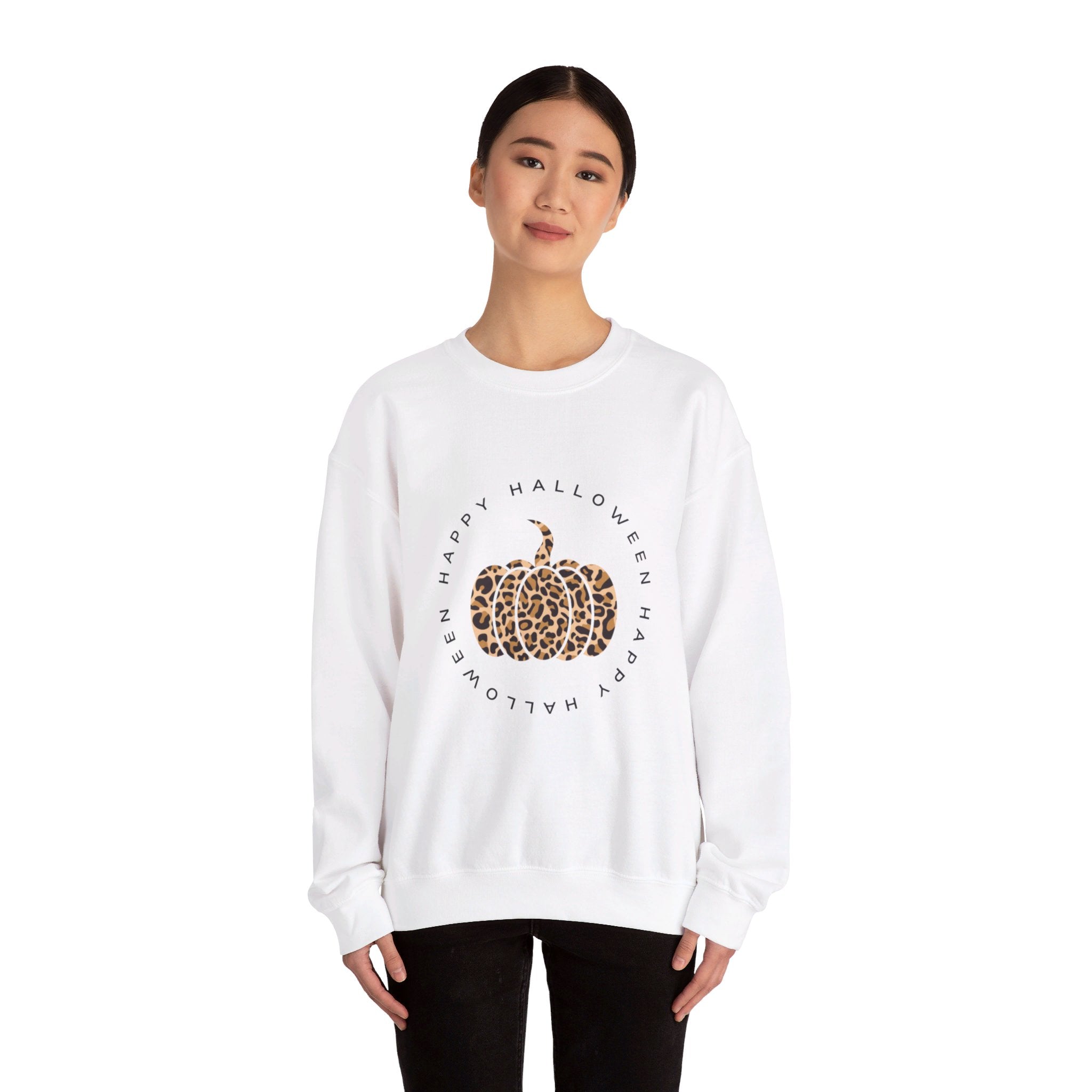 Leopard Pumpkin Crewneck Sweatshirt