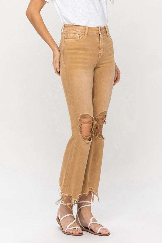 Vintage High Rise Crop Flare Jeans