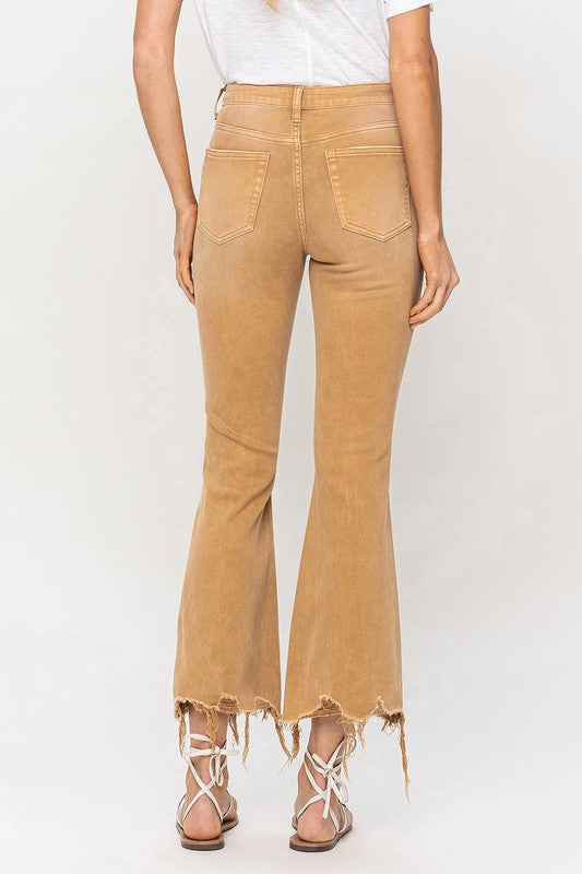 Vintage High Rise Crop Flare Jeans