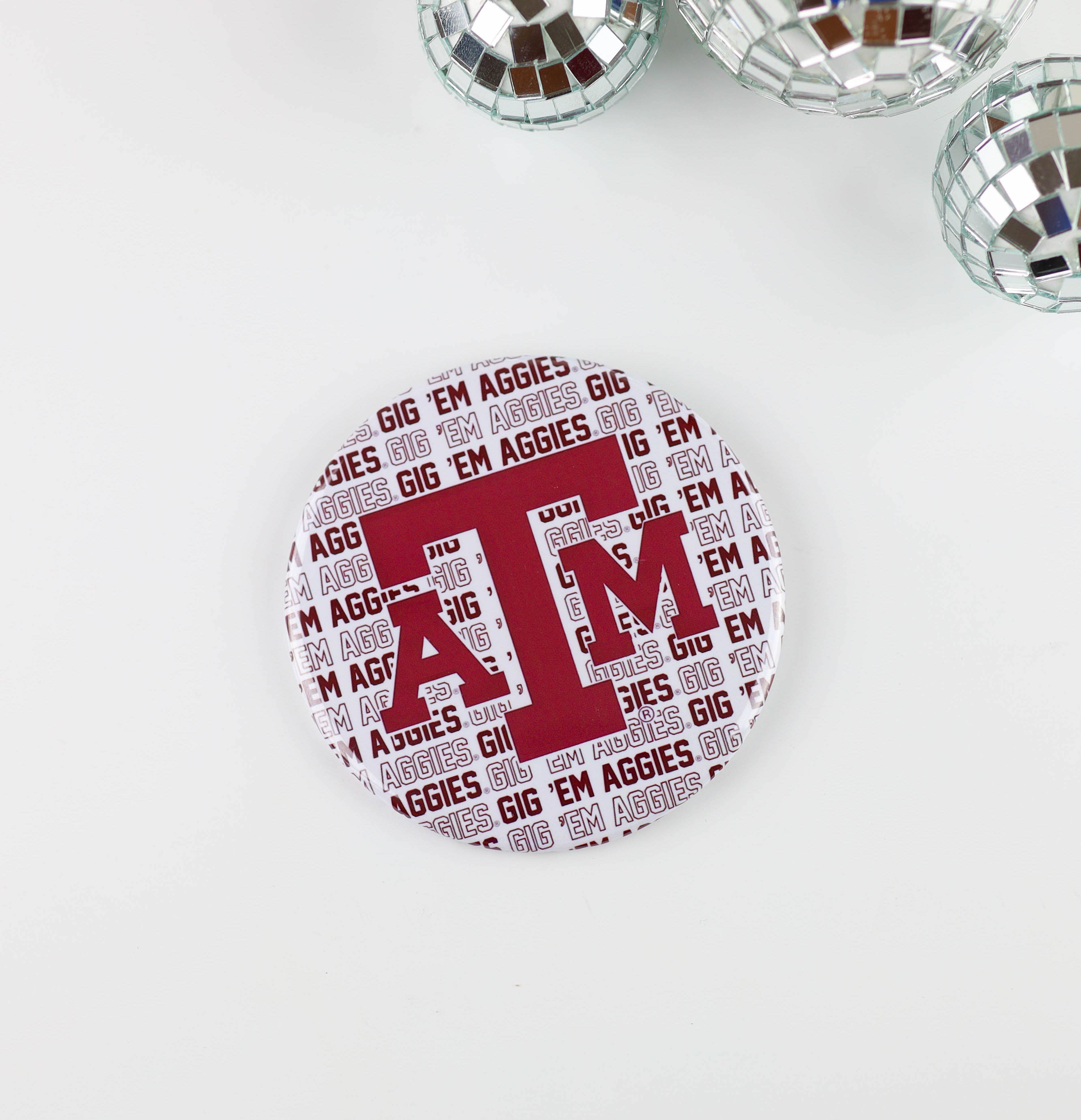 TEXAS A&M Maroon Game Day Tailgate Buttons | Game Day Pins (