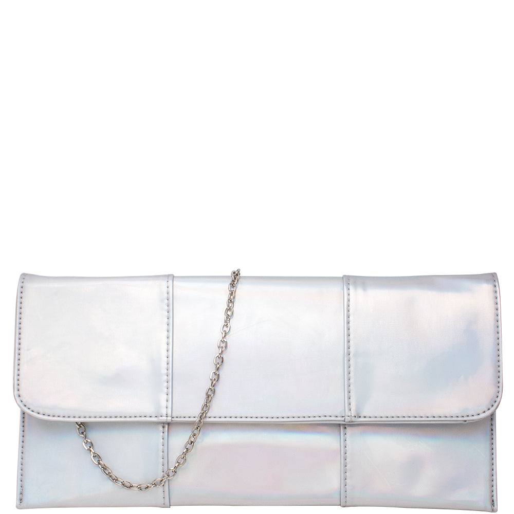 Silver Clutch Crossbody