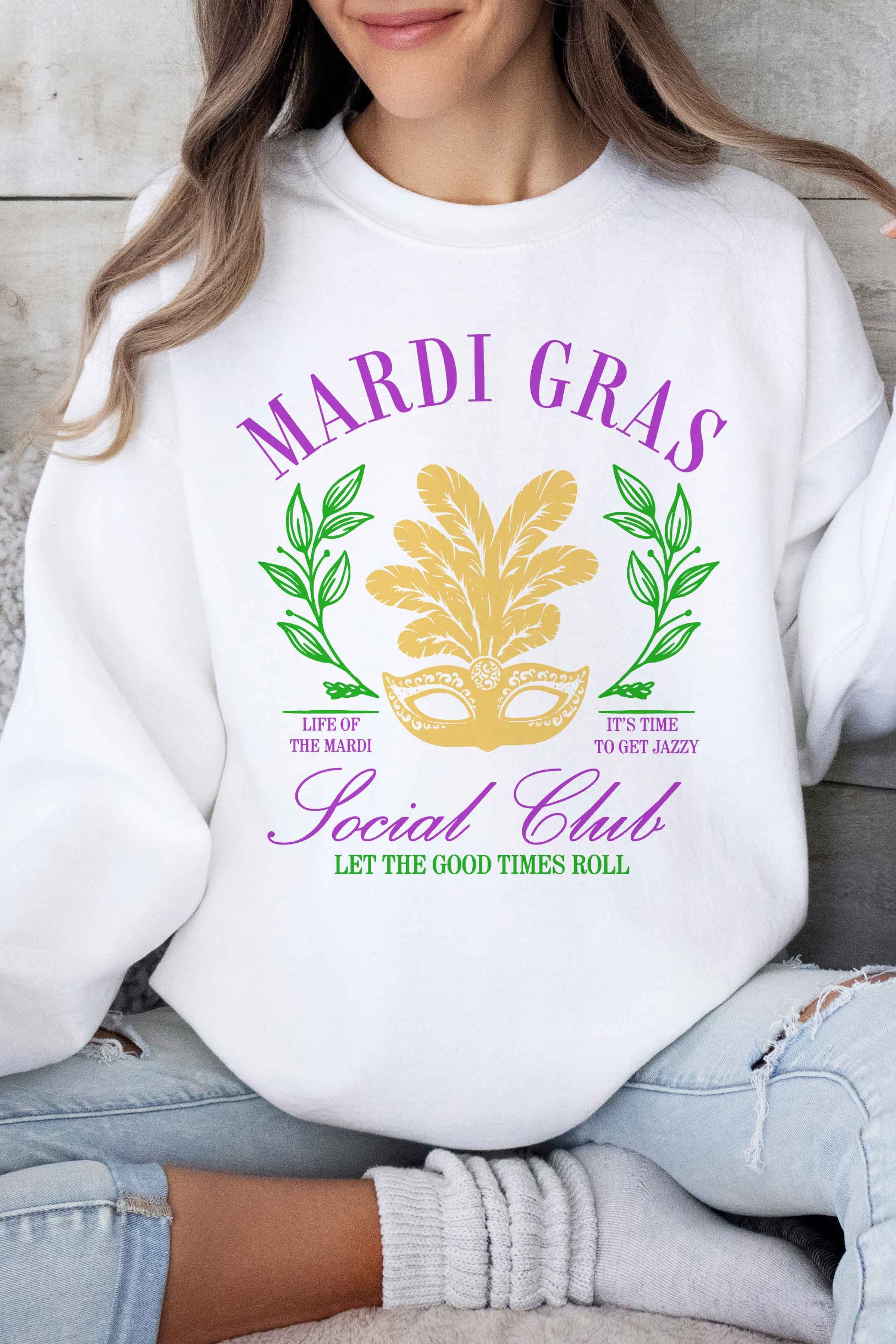 MARDI GRAS SOCIAL CLUB GRAPHIC SWEATSHIRT