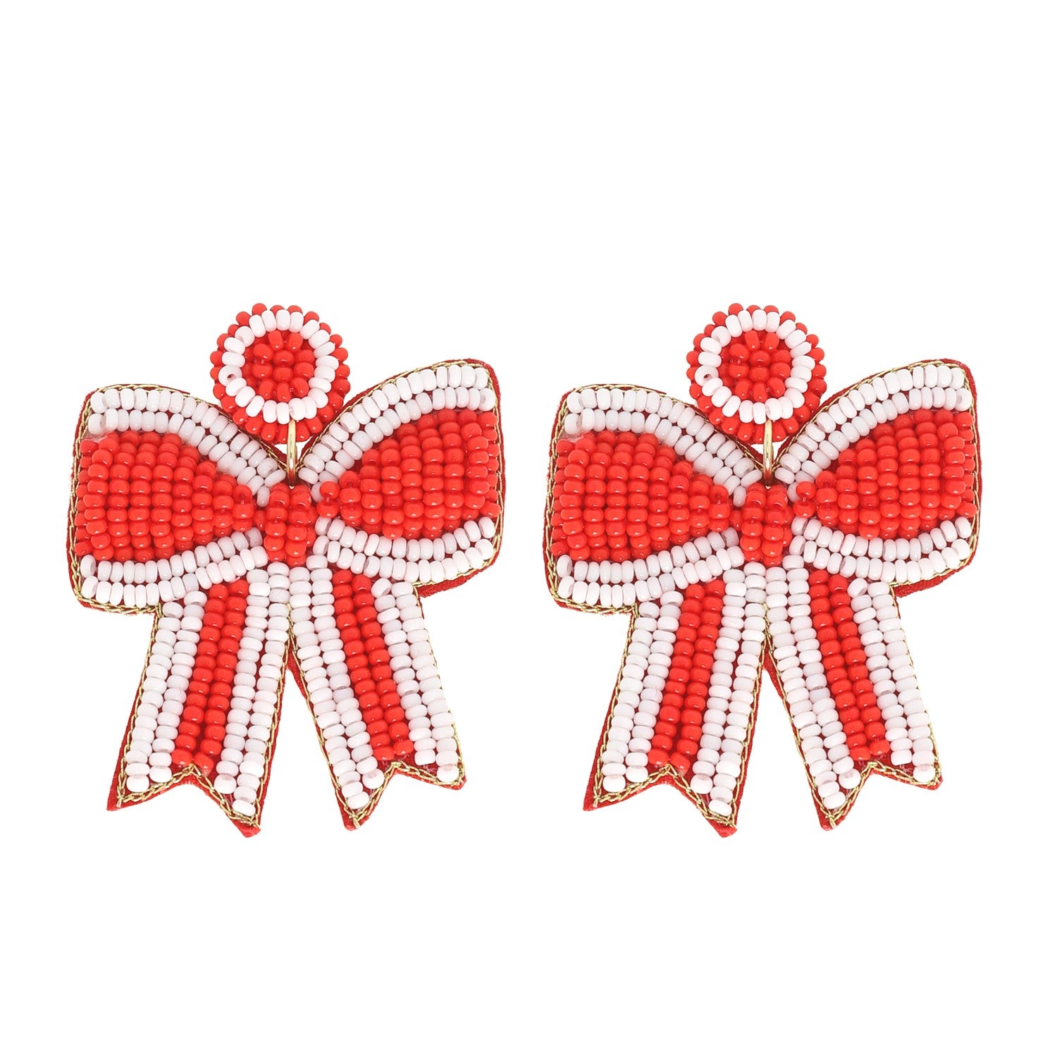 Game Day Bow Earrings in Red