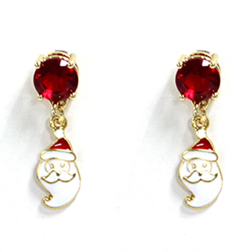 Santa Crystal Dangle Earring