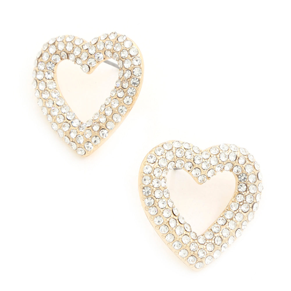 Rhinestone Heart Stud