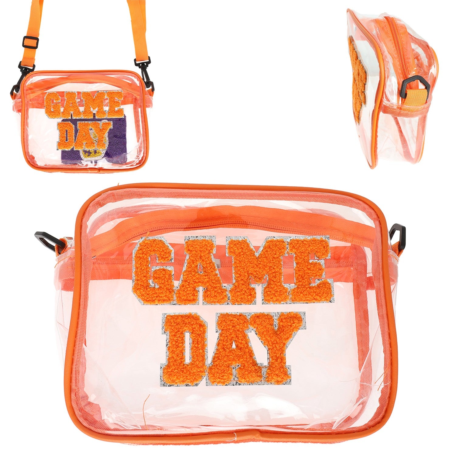 Clear Game Day Bag in Orange