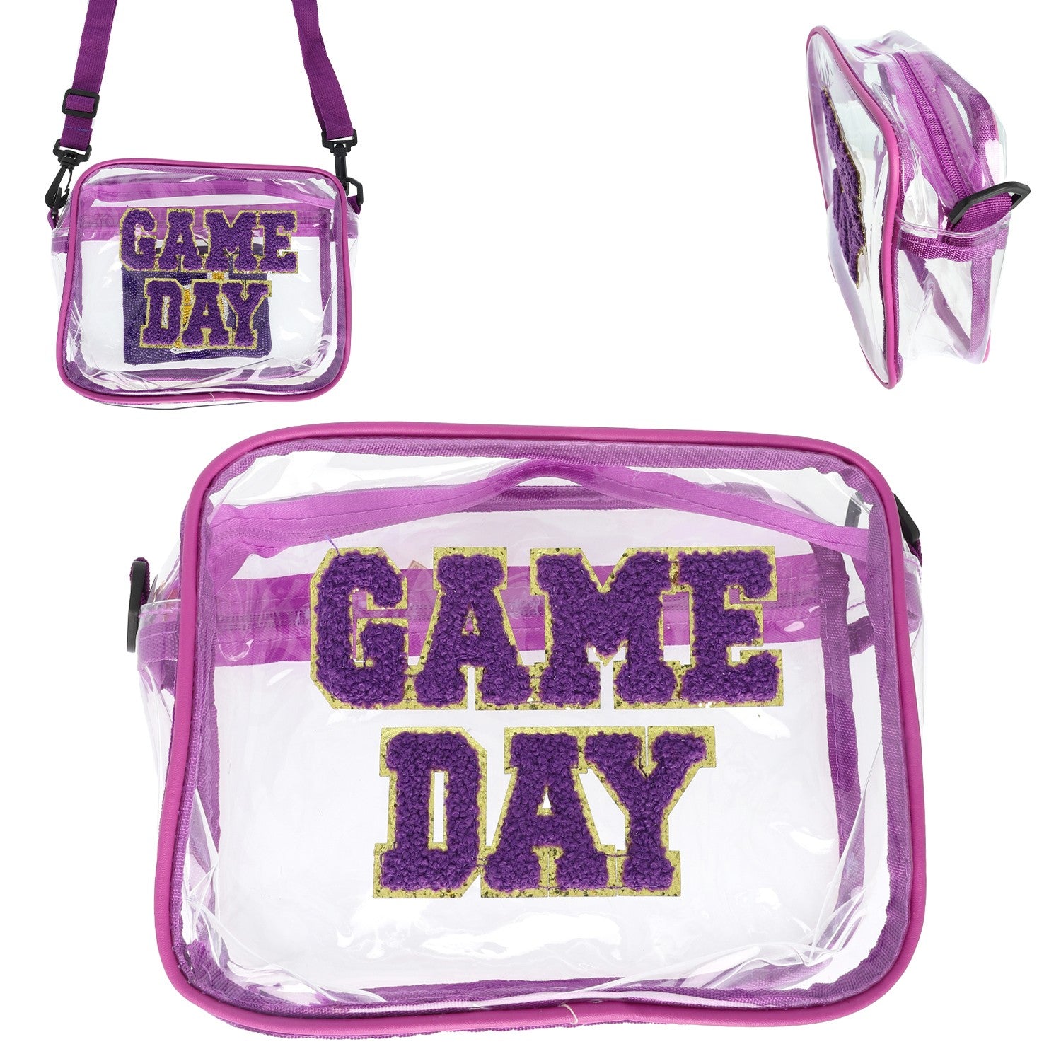 Clear Game Day Bag in Purple