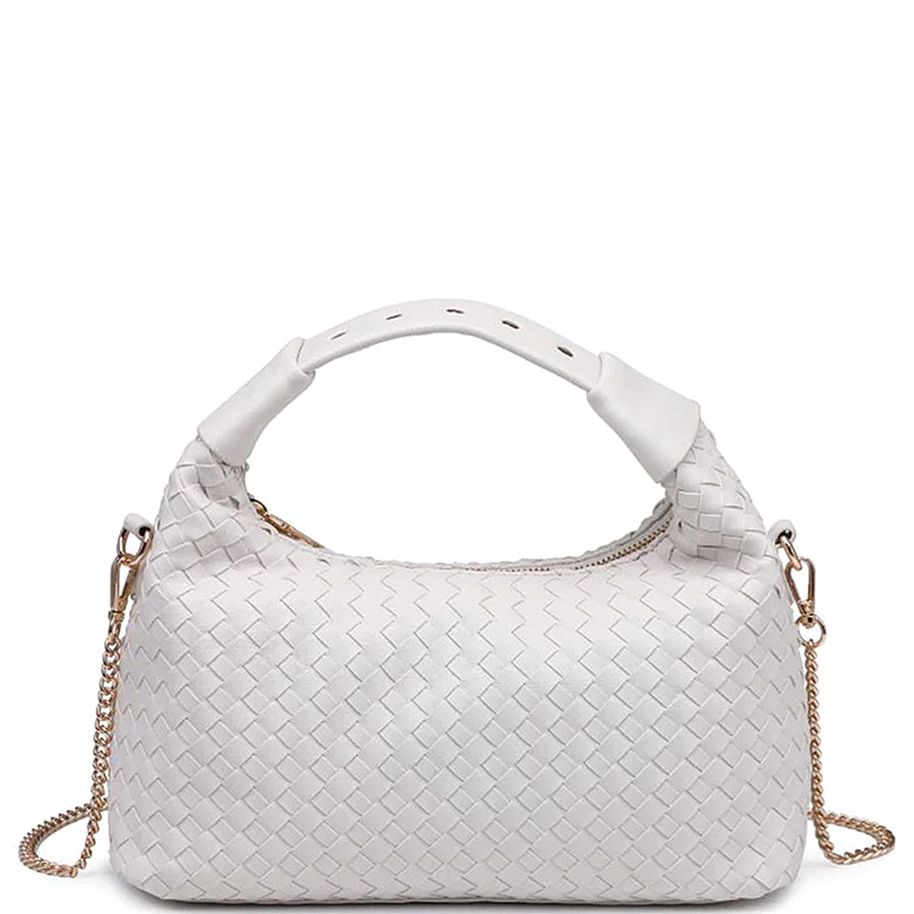 Textured Crossbody Bag in Milk