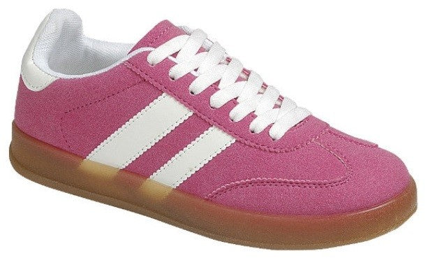 Color Pop Sneaker in Fuchsia/White