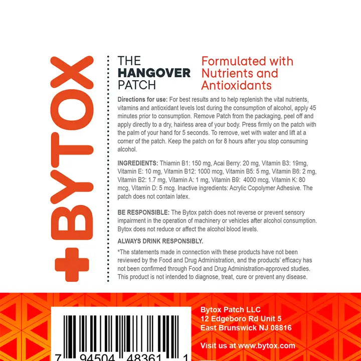 Bytox Hangover Patch