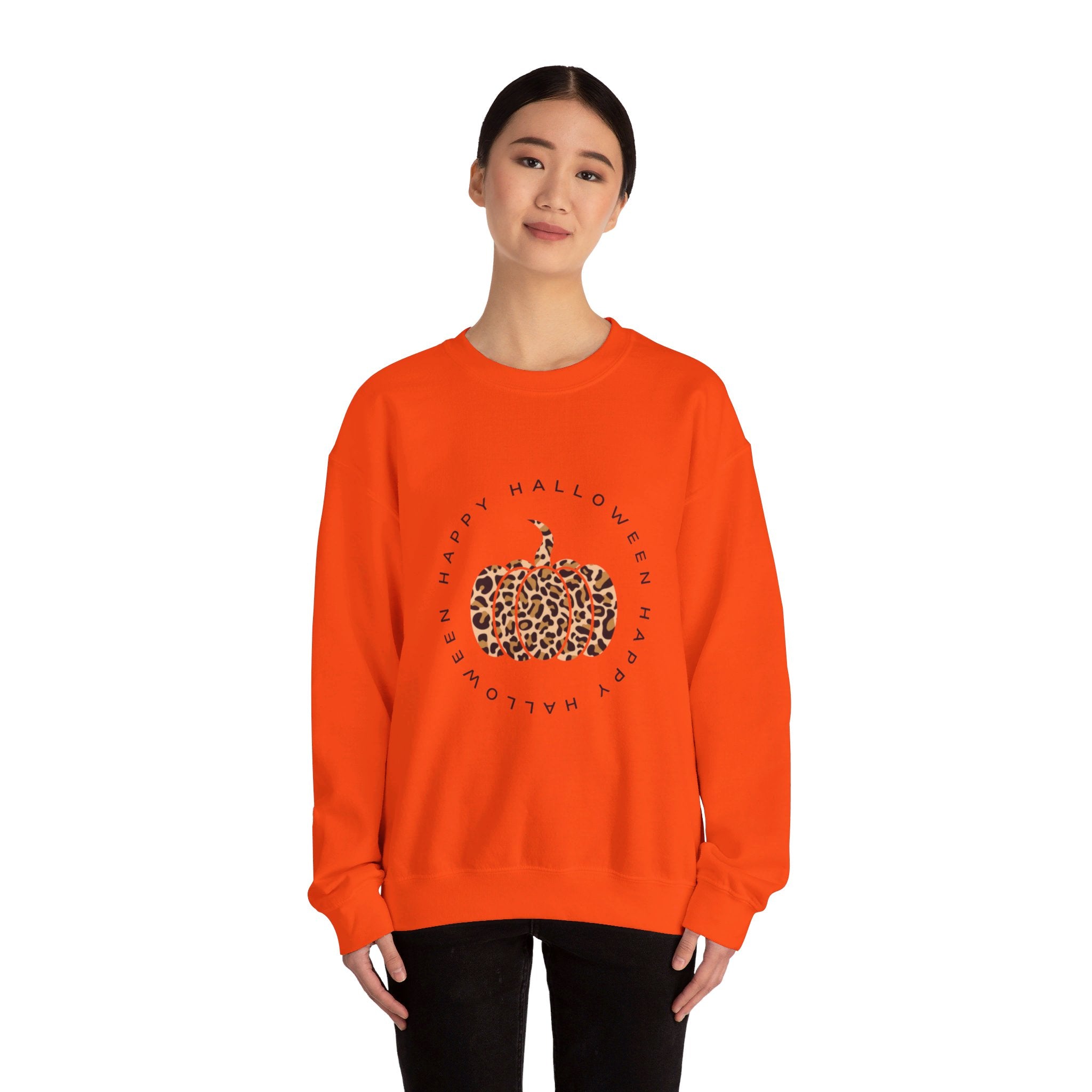 Leopard Pumpkin Crewneck Sweatshirt