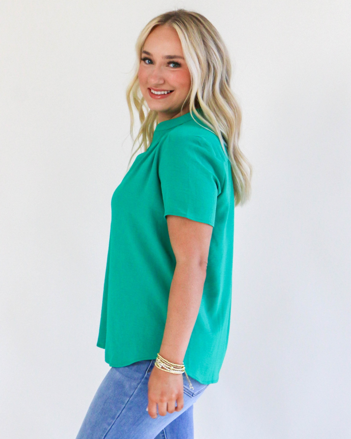 First Date Top In Kelly Green