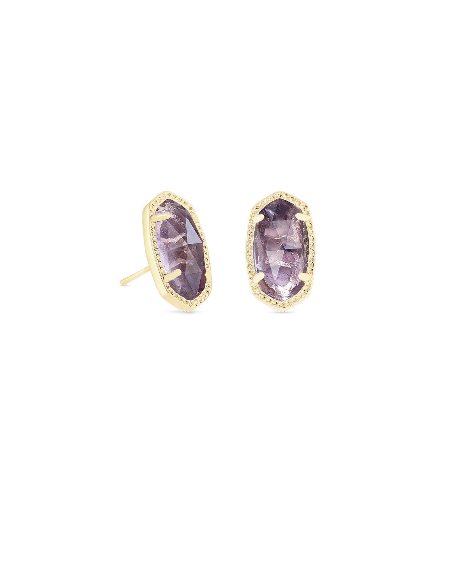 Ellie Earring in Gold Purple Amethyst