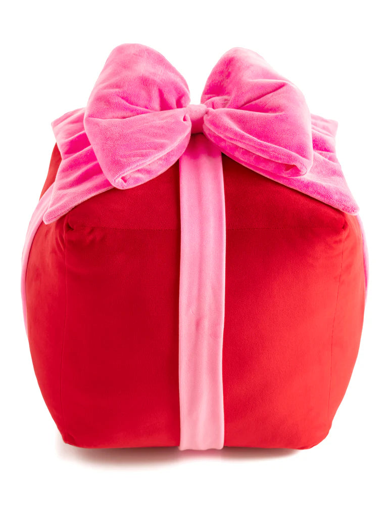 Red Large Gift Box Pillow