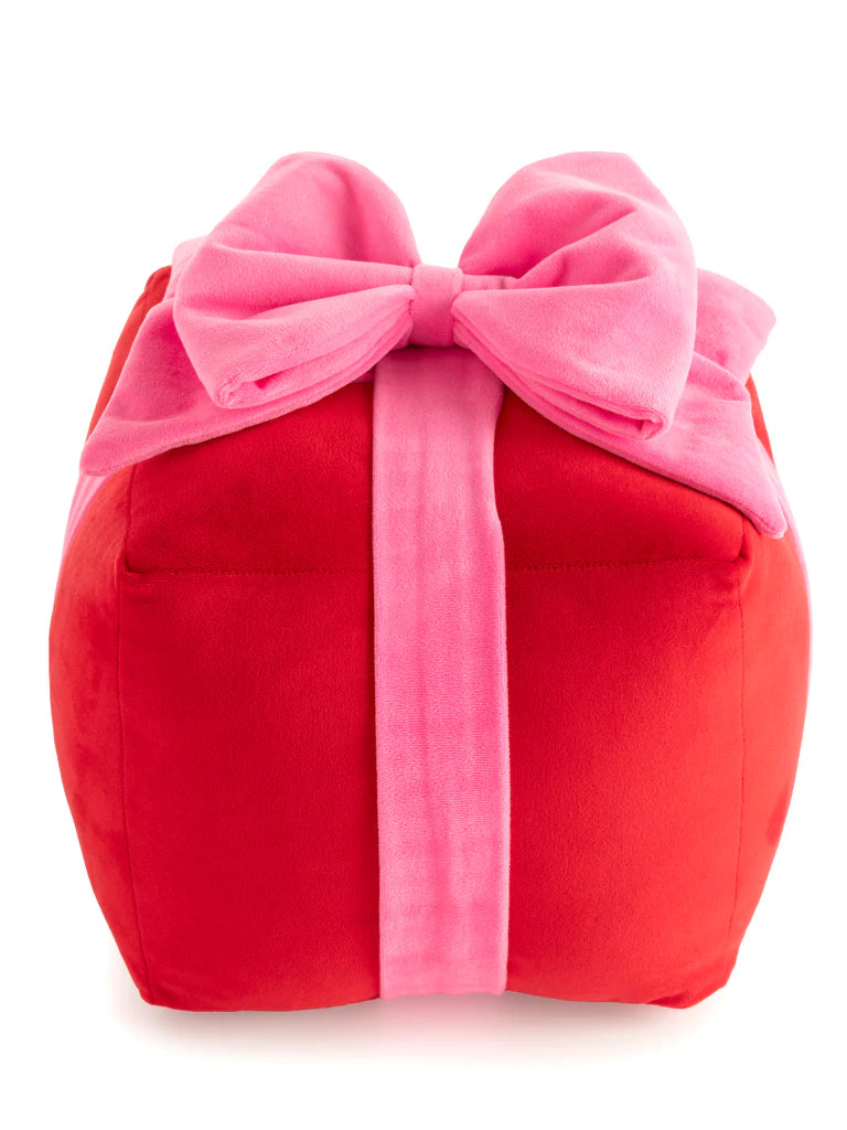 Red Medium Gift Box Pillow