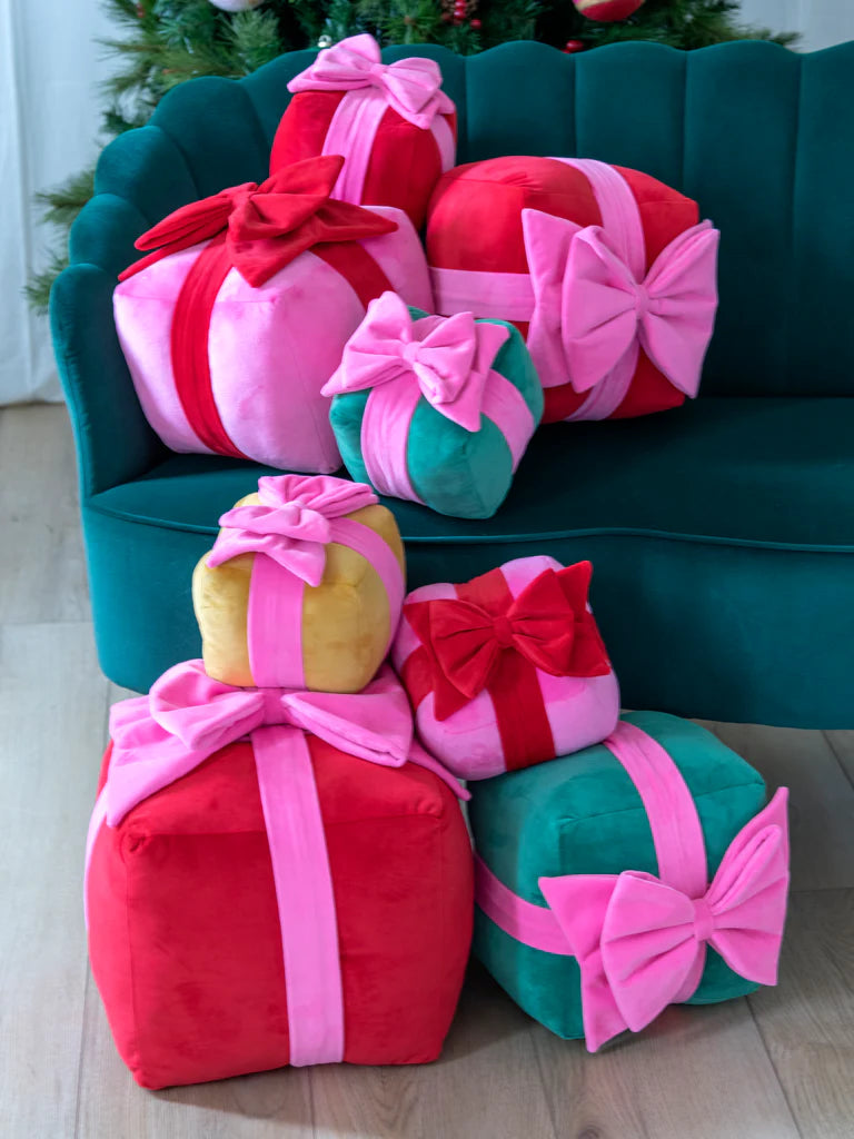 Green Medium Gift Box Pillow