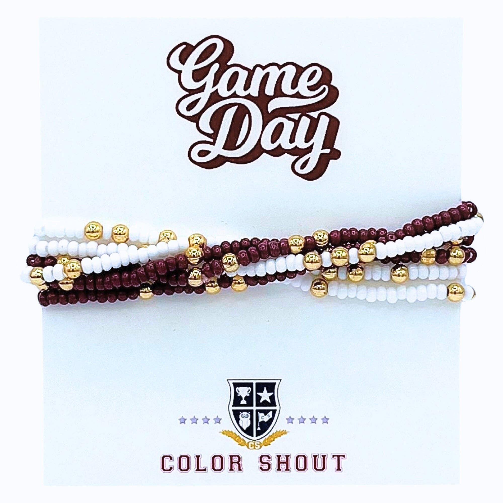 Game Day Team Colors: Set of 6 Stretch Bracelets