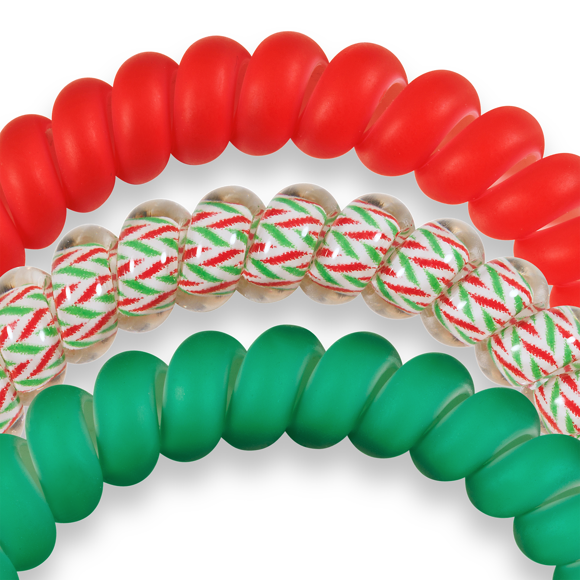 Sprial Hair Coils | Small | Santa Baby Hair Ties