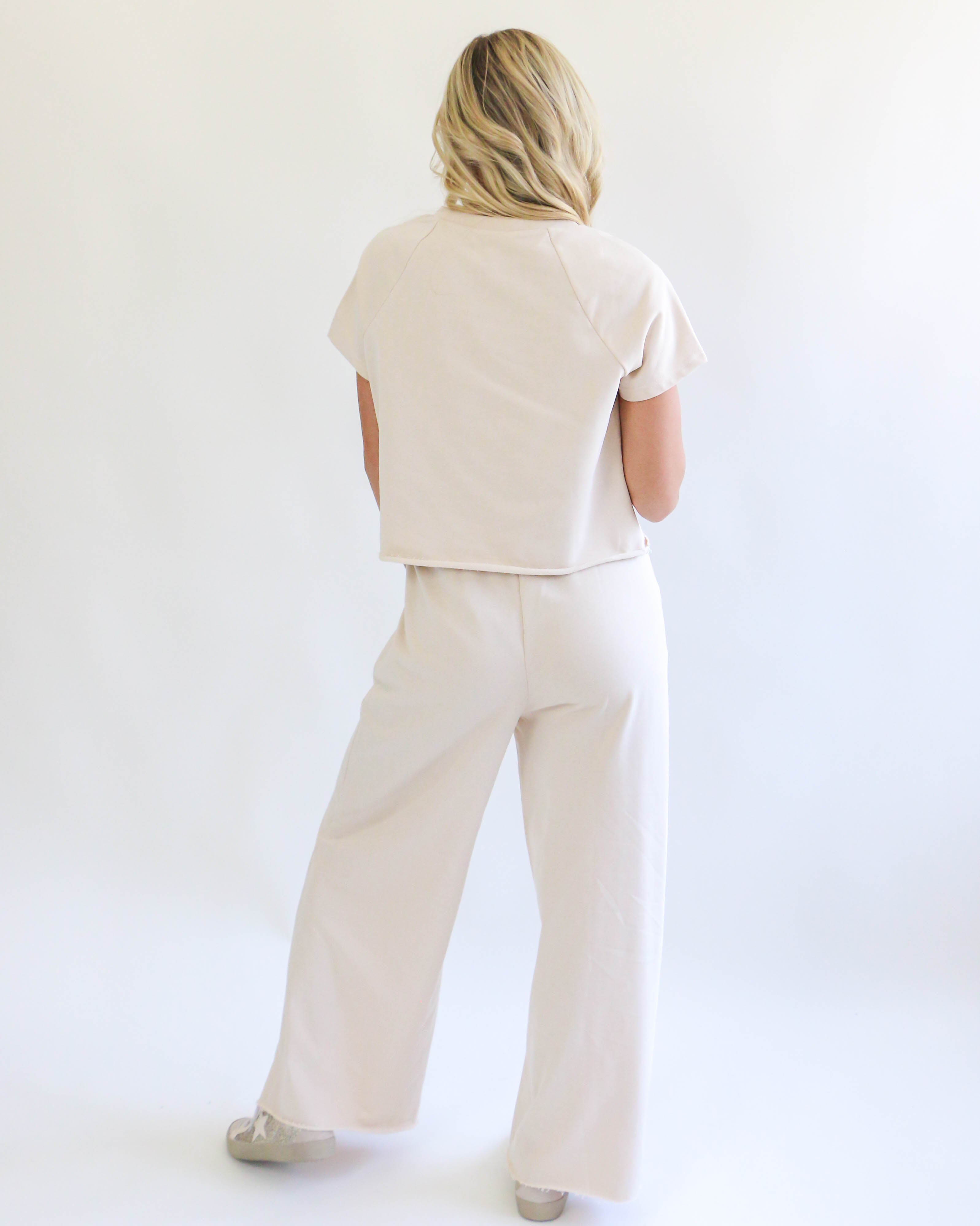 Tee and Wide Leg Pants Set