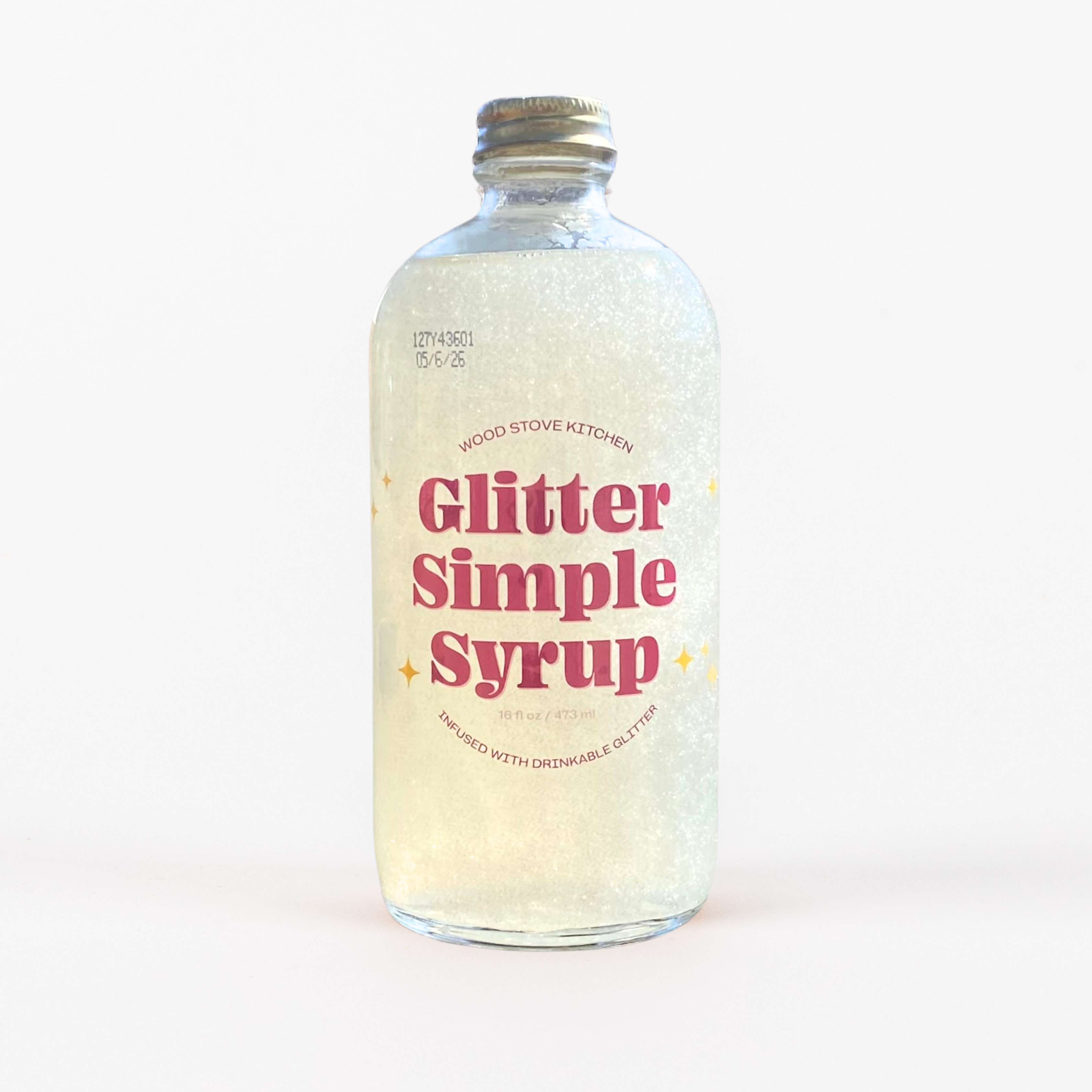 Glitter Simple Syrup, 16 fl oz with Edible Glitter