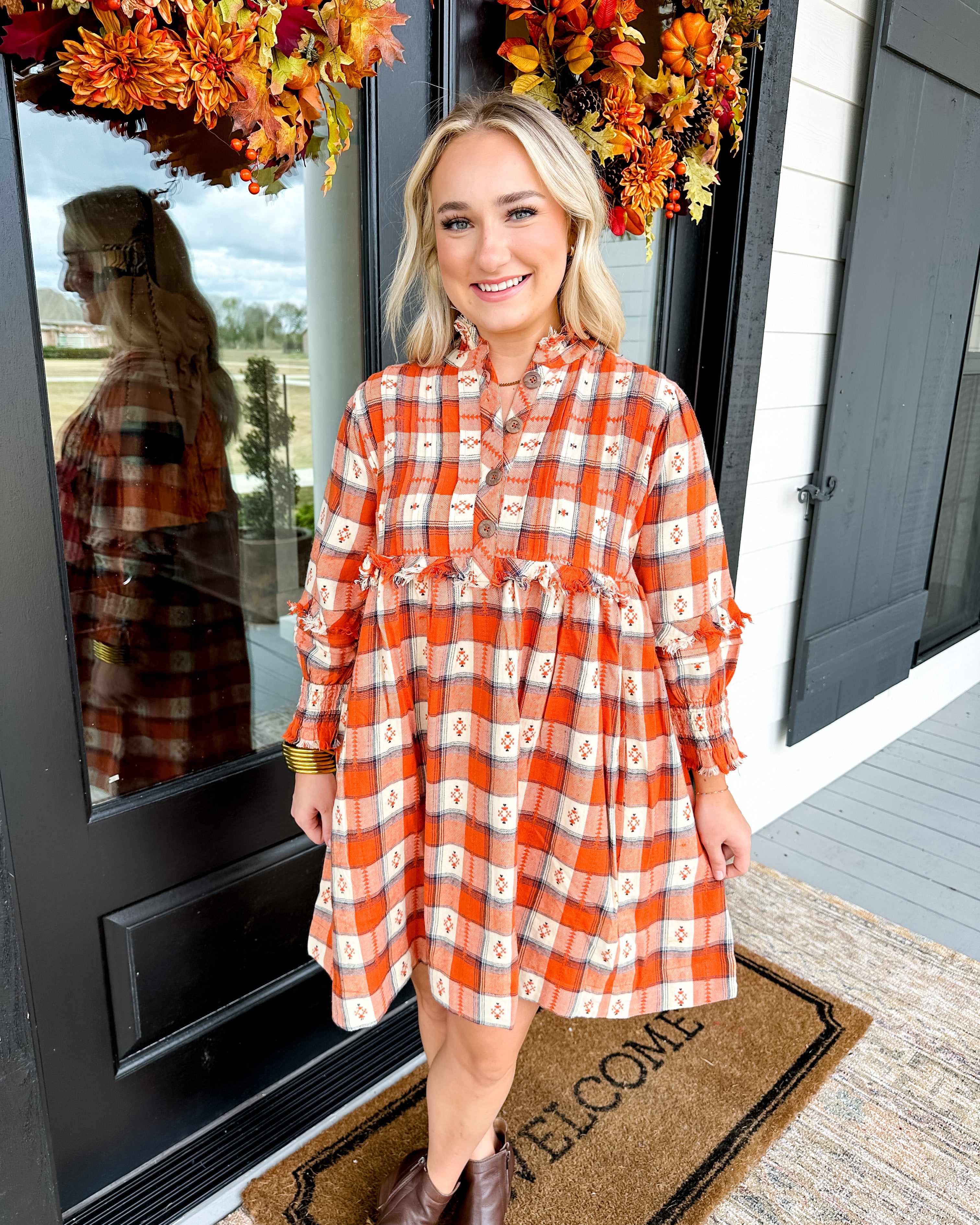 Go Easy Plaid Dress