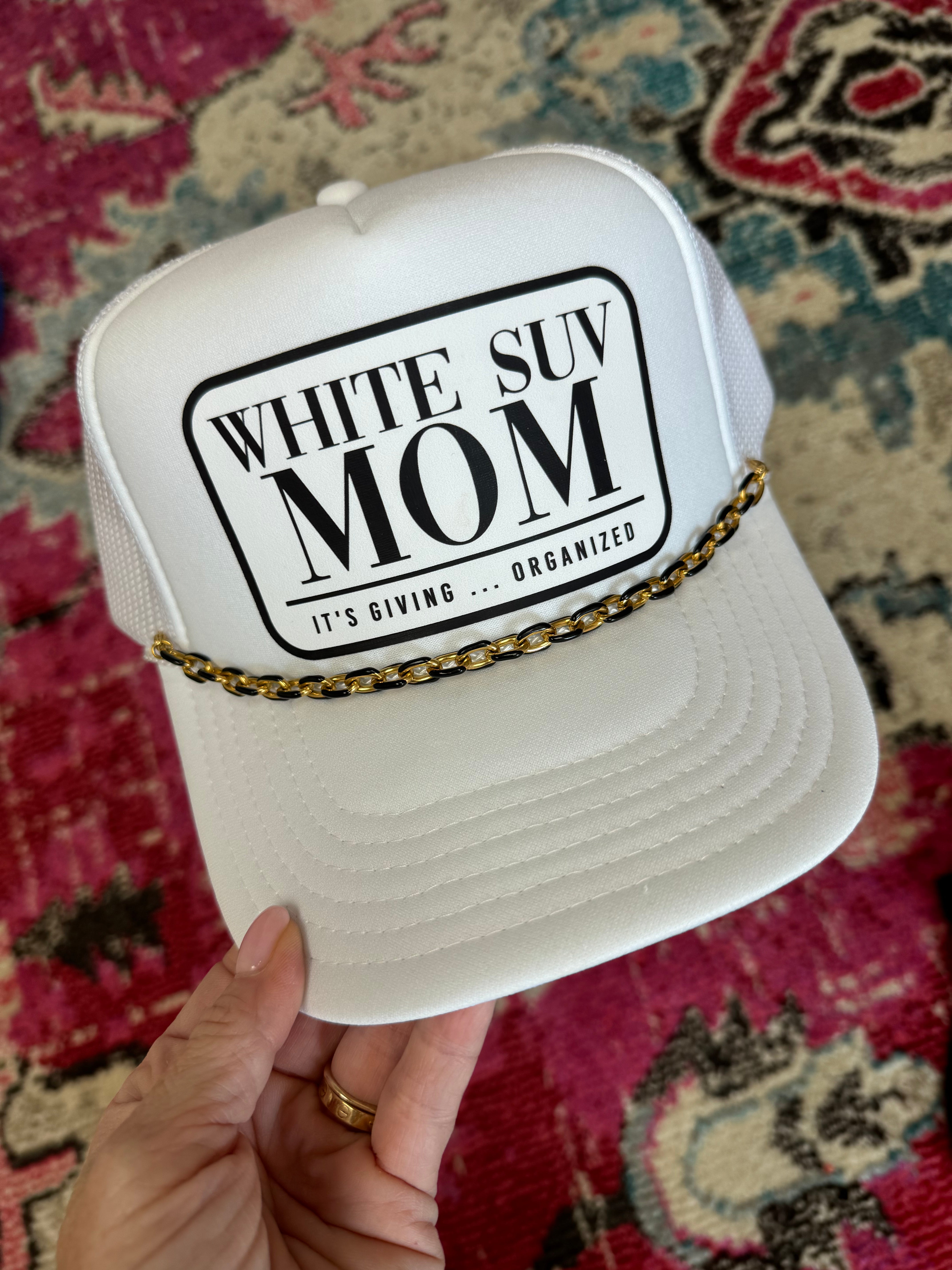 White SUV Mom Trucker