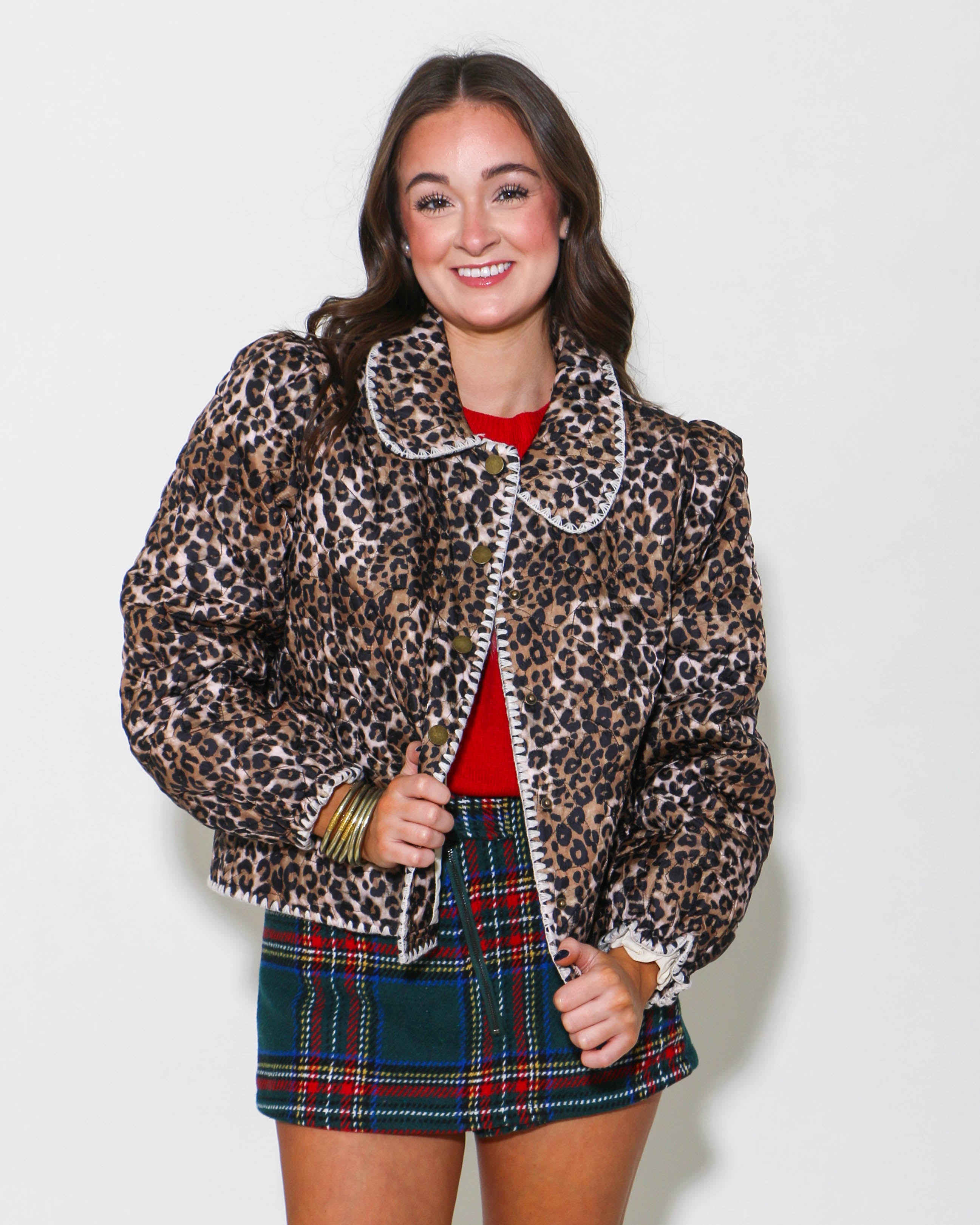 Cheetah Print Quilted Puff Jacket