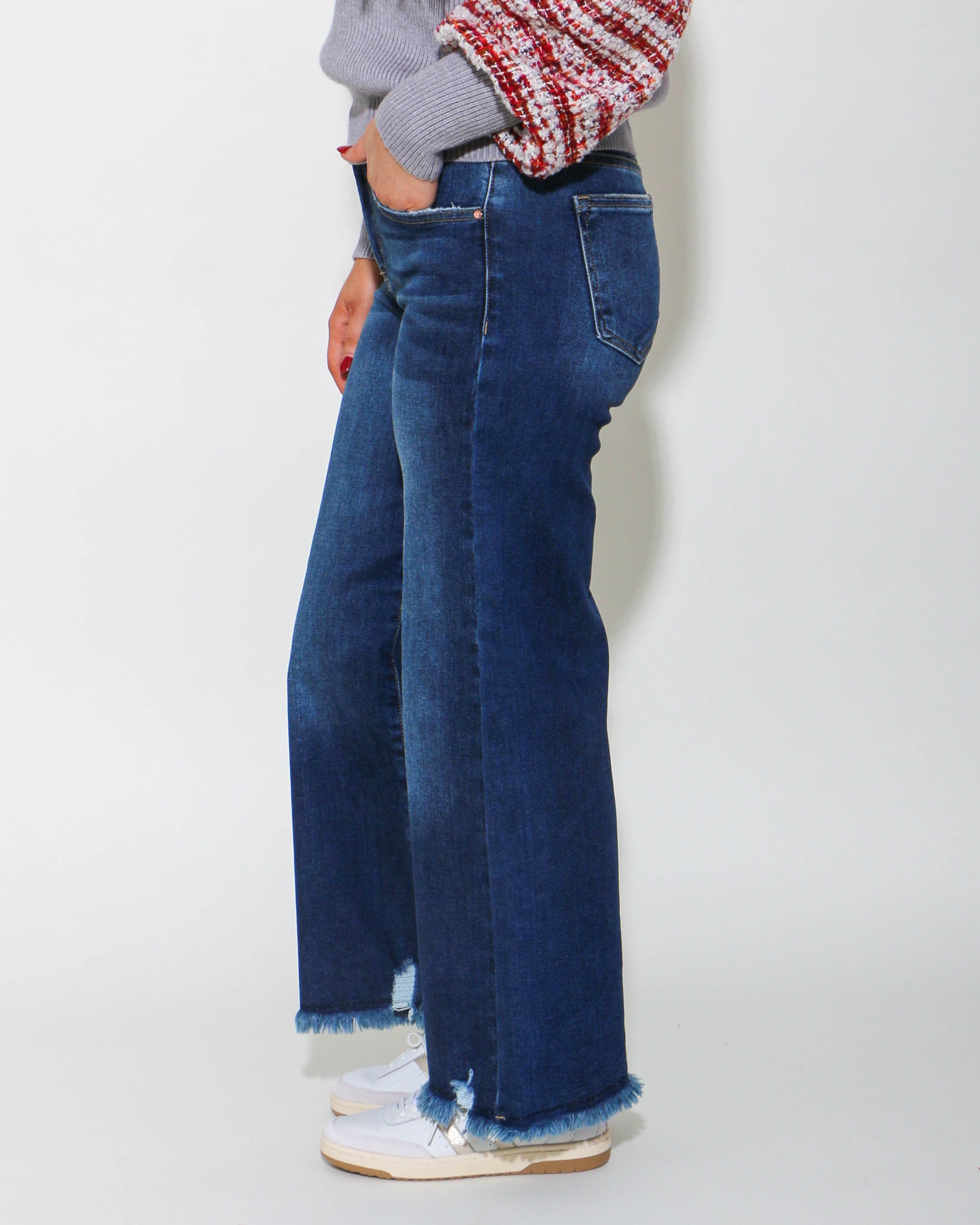 Mid Rise Crop Wide Leg Jeans | Risen