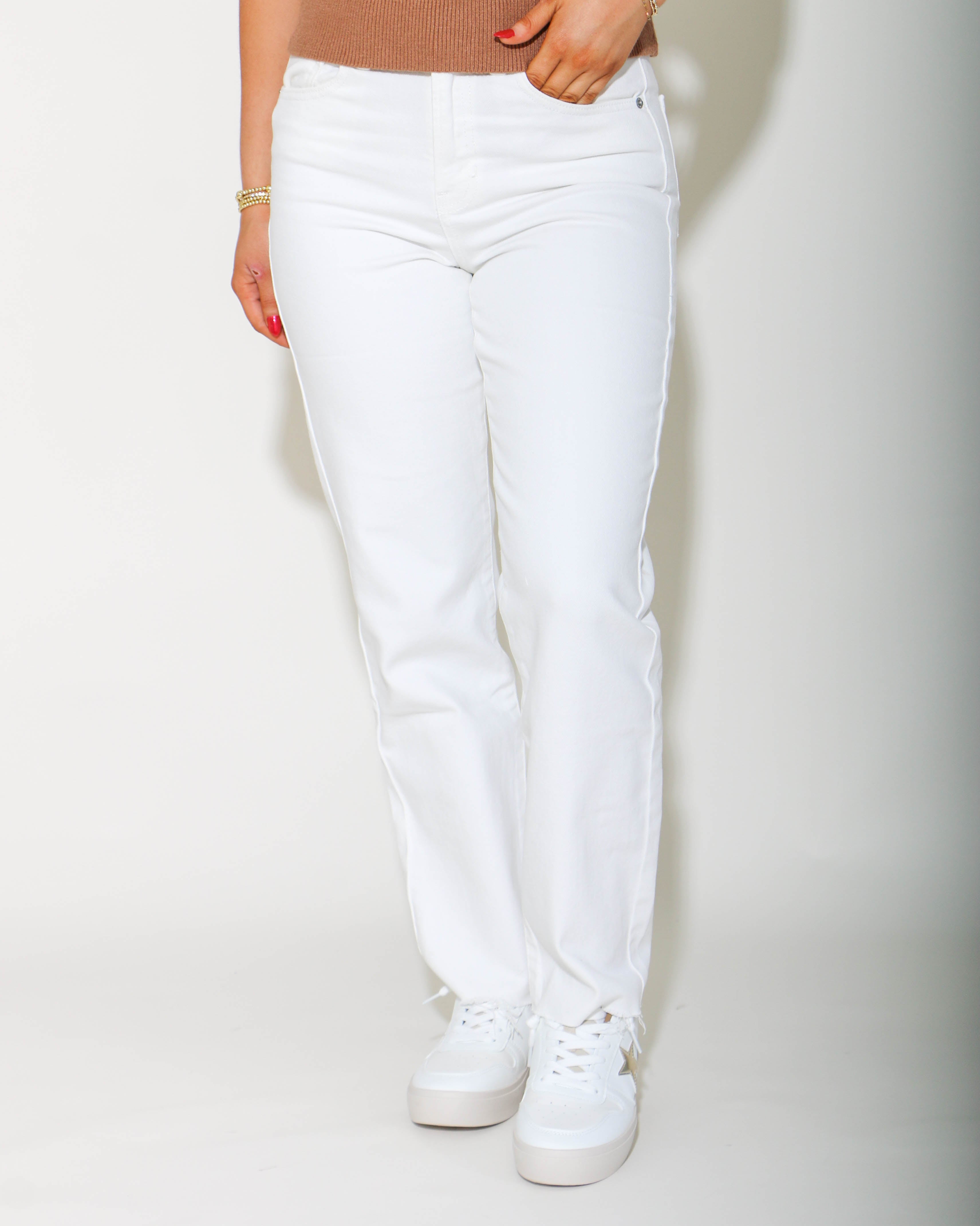 Just USA Slim Wide Leg in White