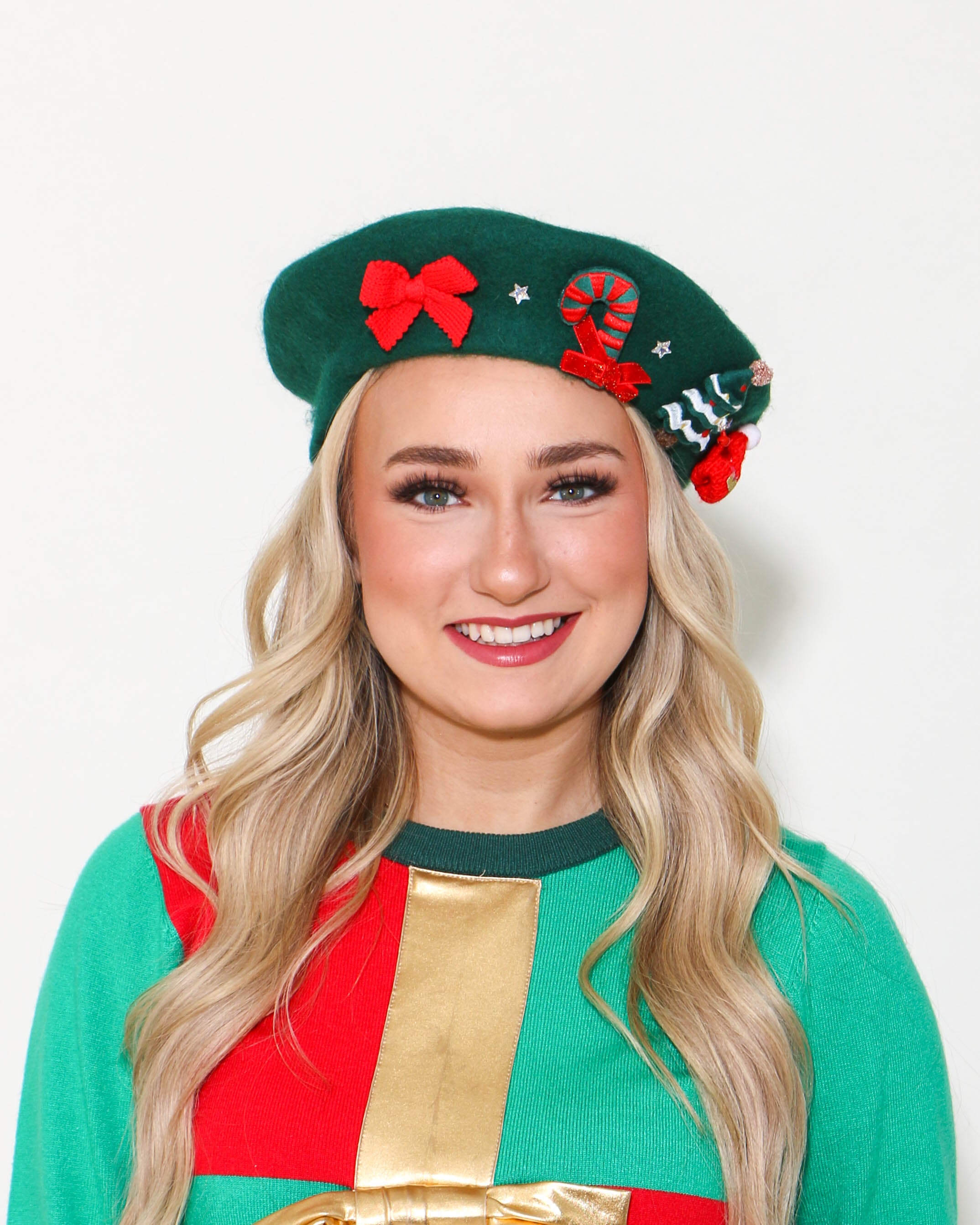 Green Christmas Baret