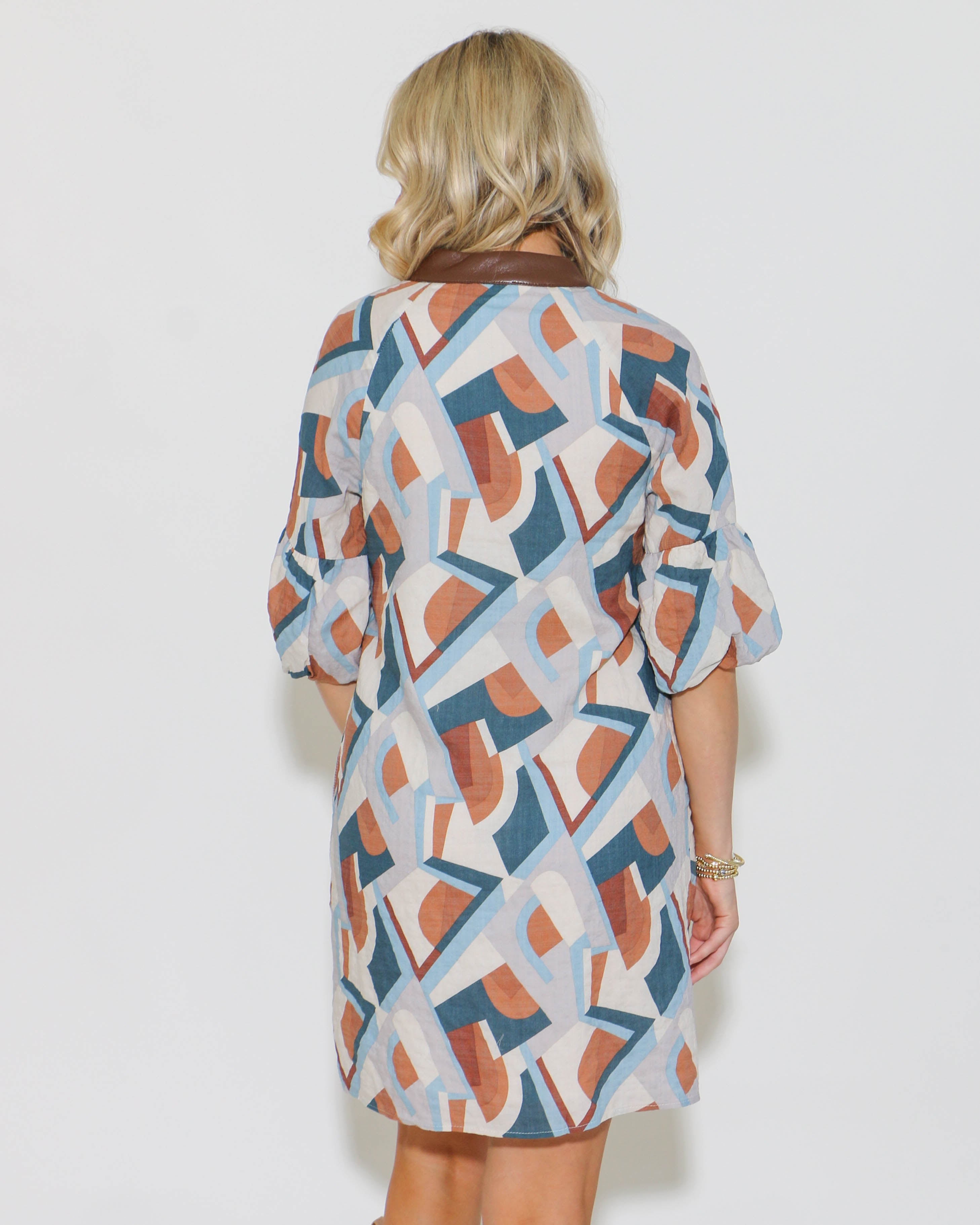 THML | Short Sleeve Print Dress