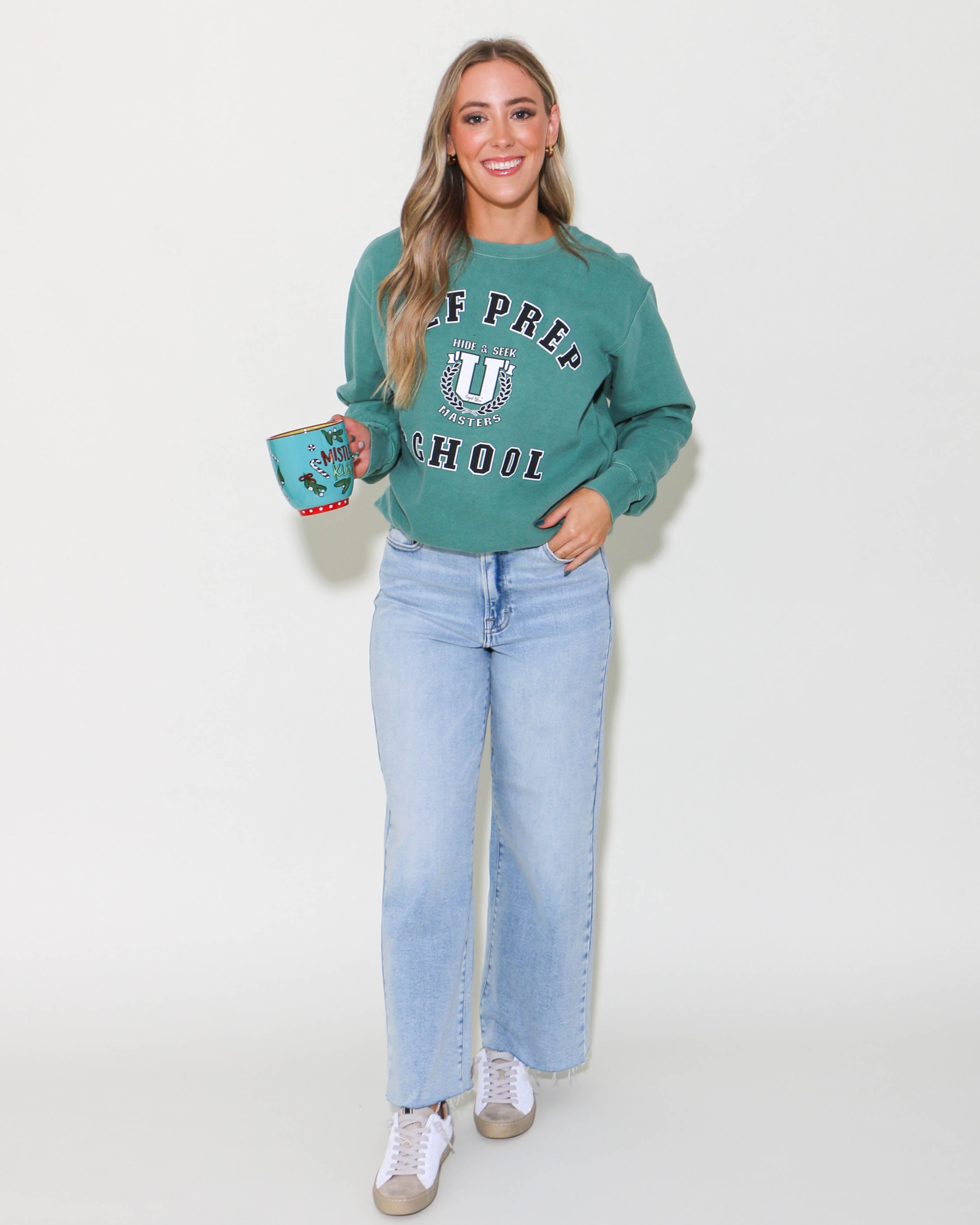 Elf Prep School Green Pullover