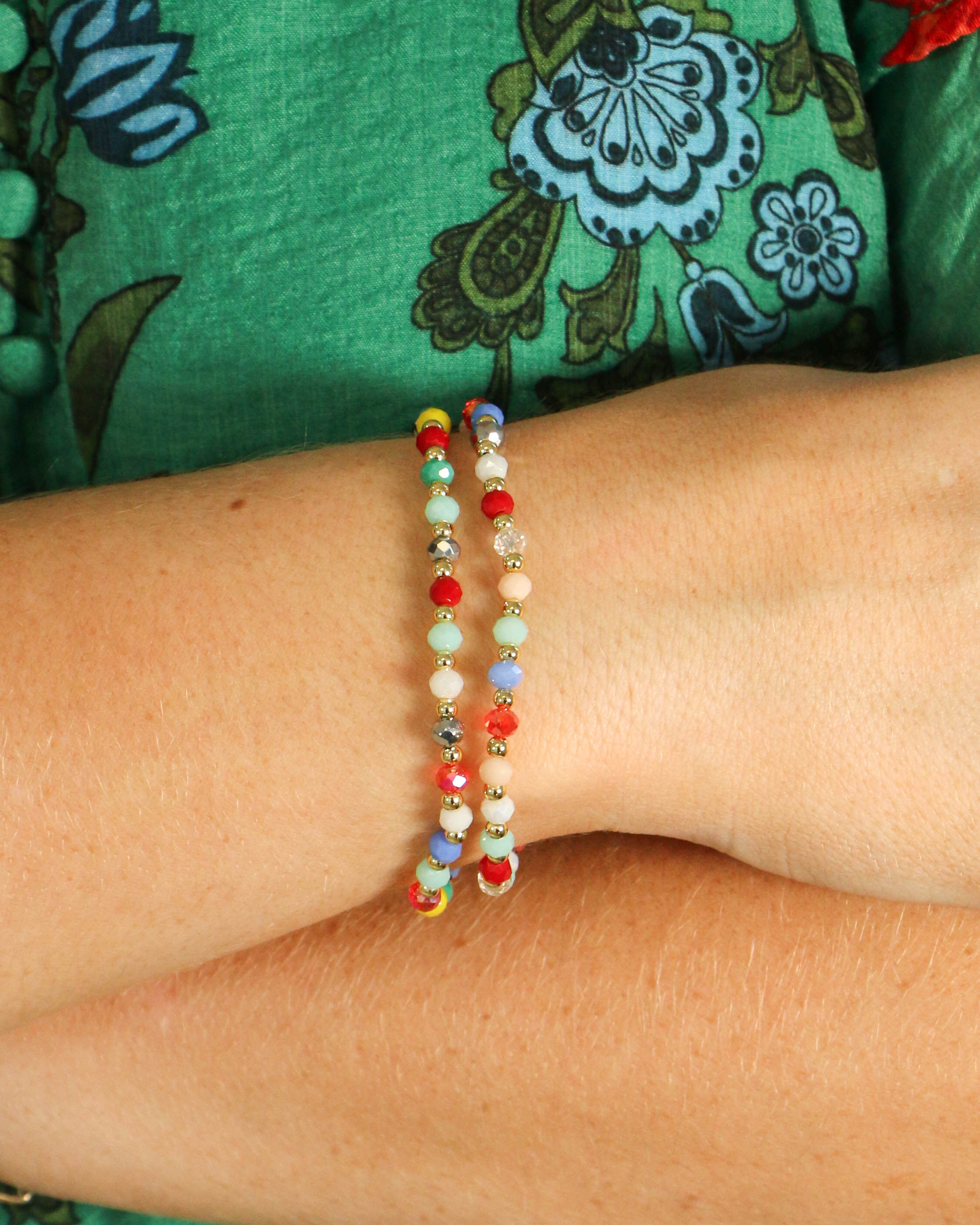 Multi Small Set of 2 Beaded Bracelets