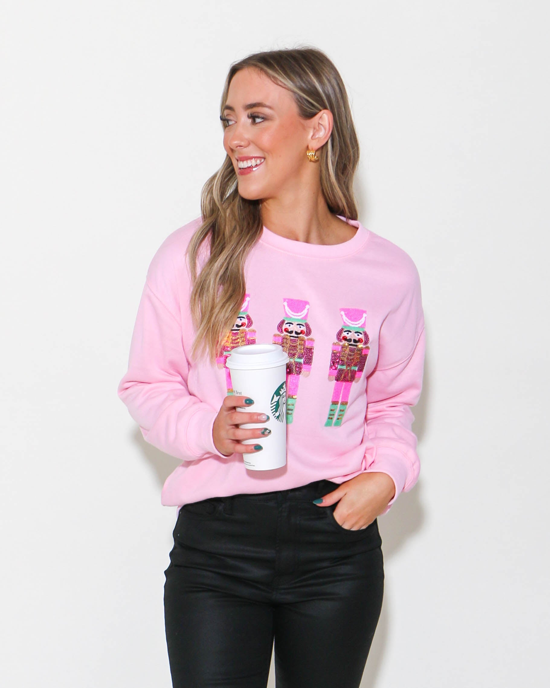 Pink Nutcracker Pullover