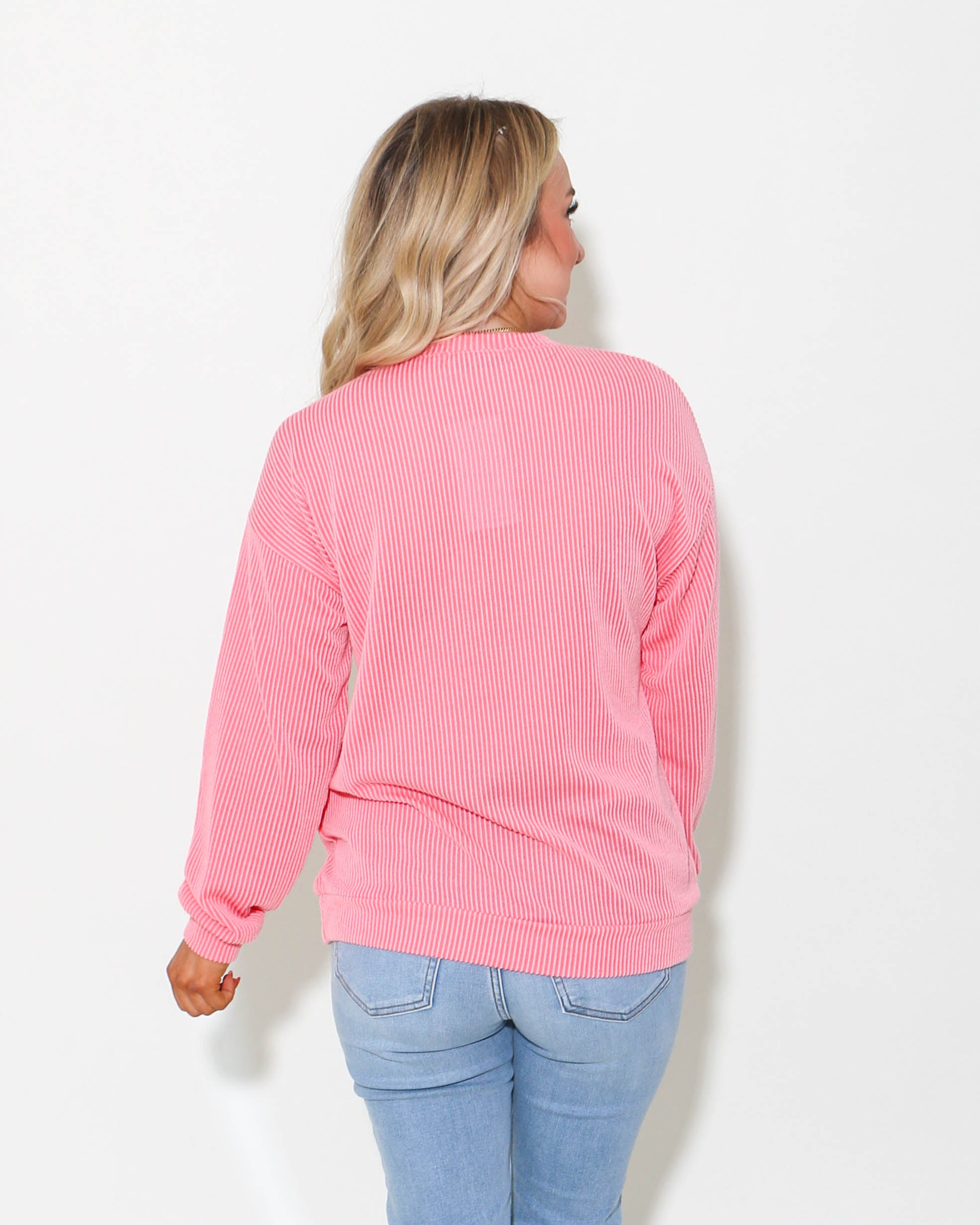 Texas Comfy Graphic Sweatshirt in Bubble Gum