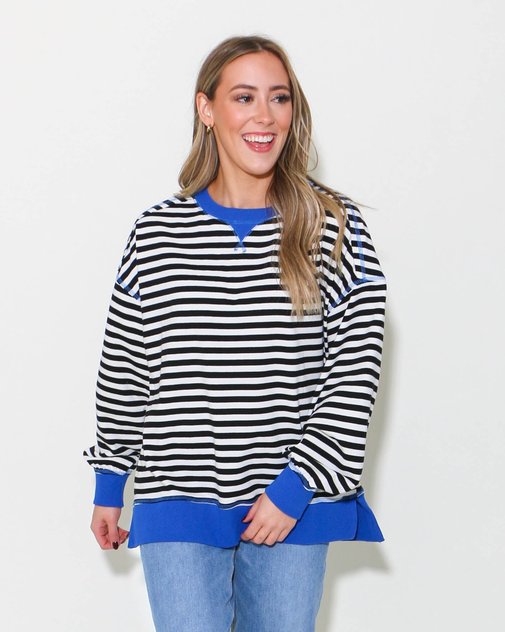 Black & White Striped Pullover