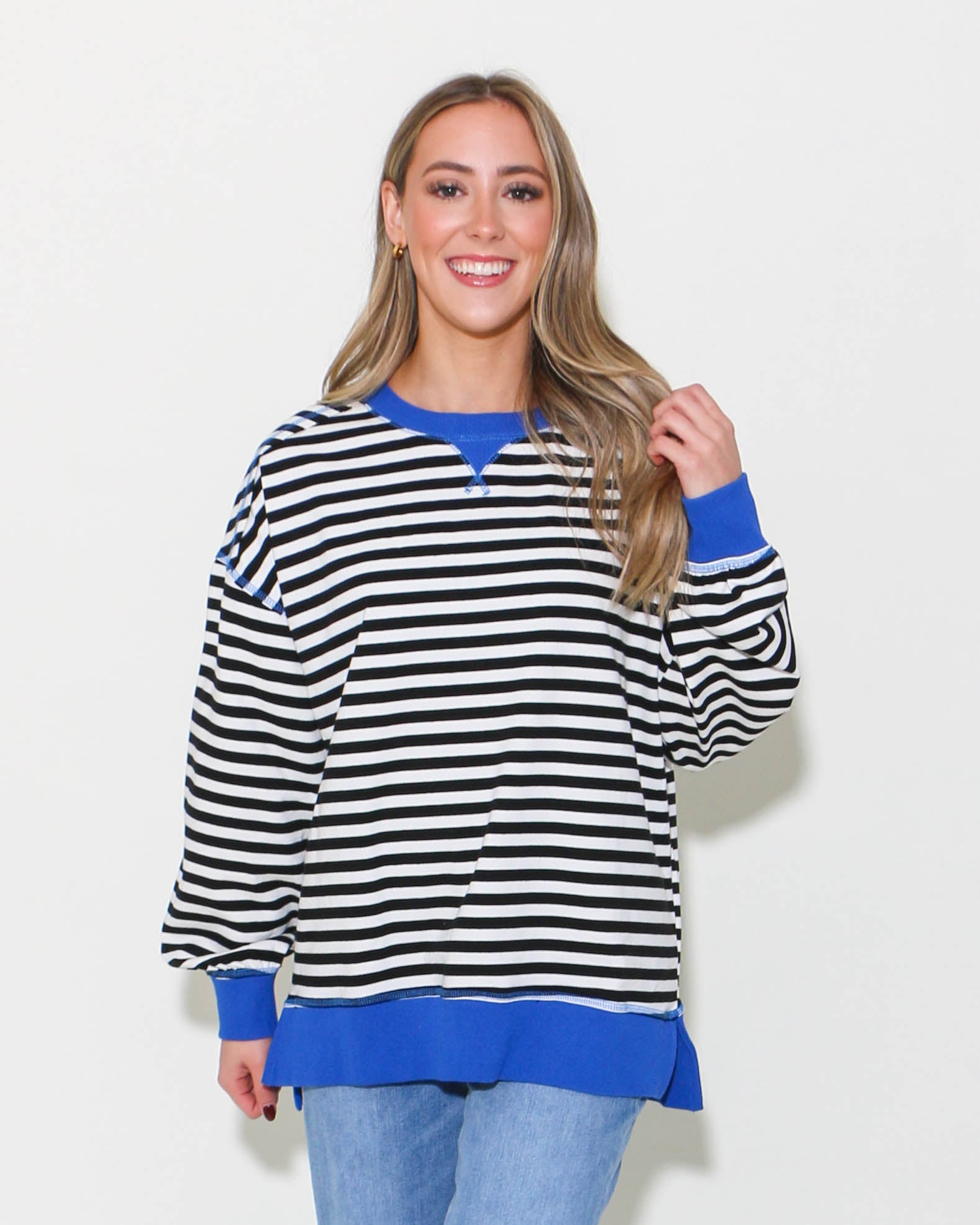 Black & White Striped Pullover