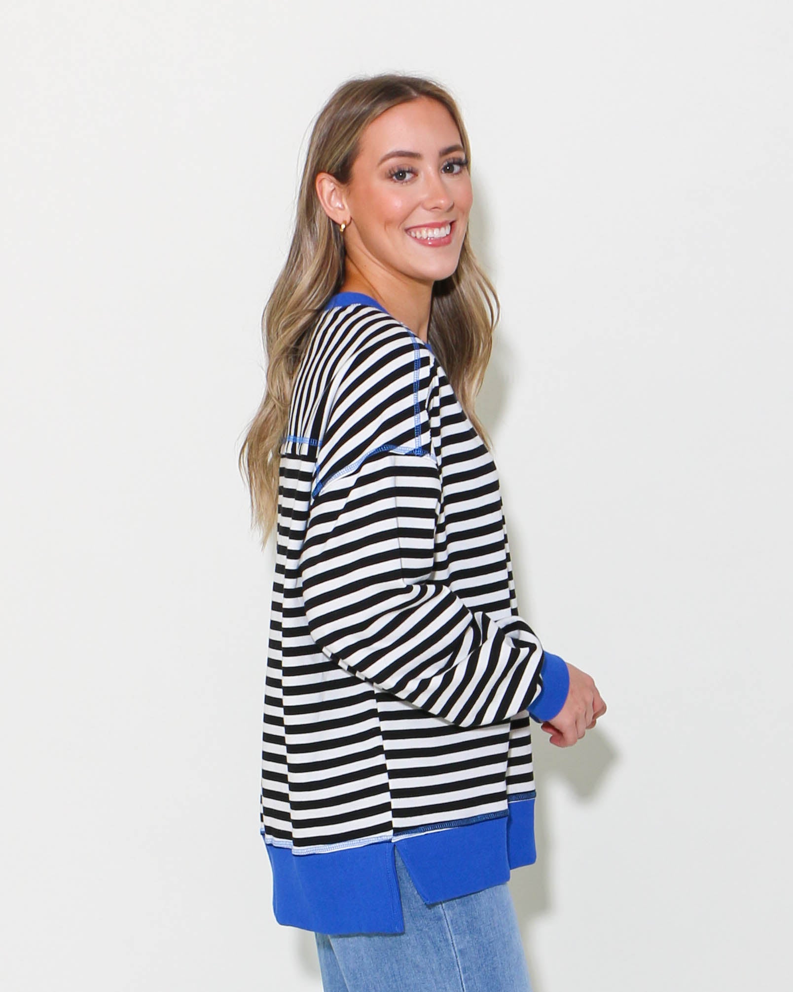 Black & White Striped Pullover