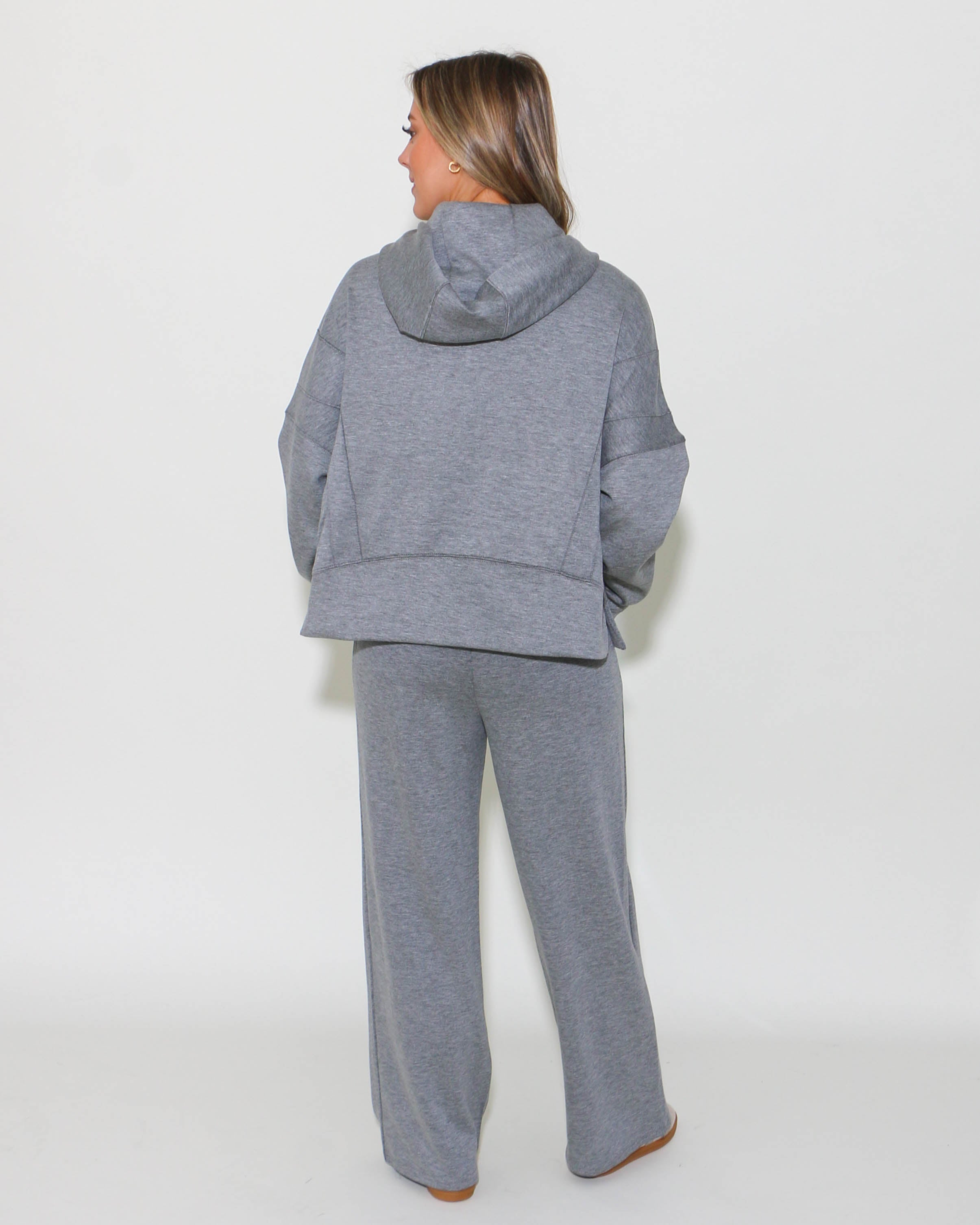 Oversized Knit Loungewear Set in Grey