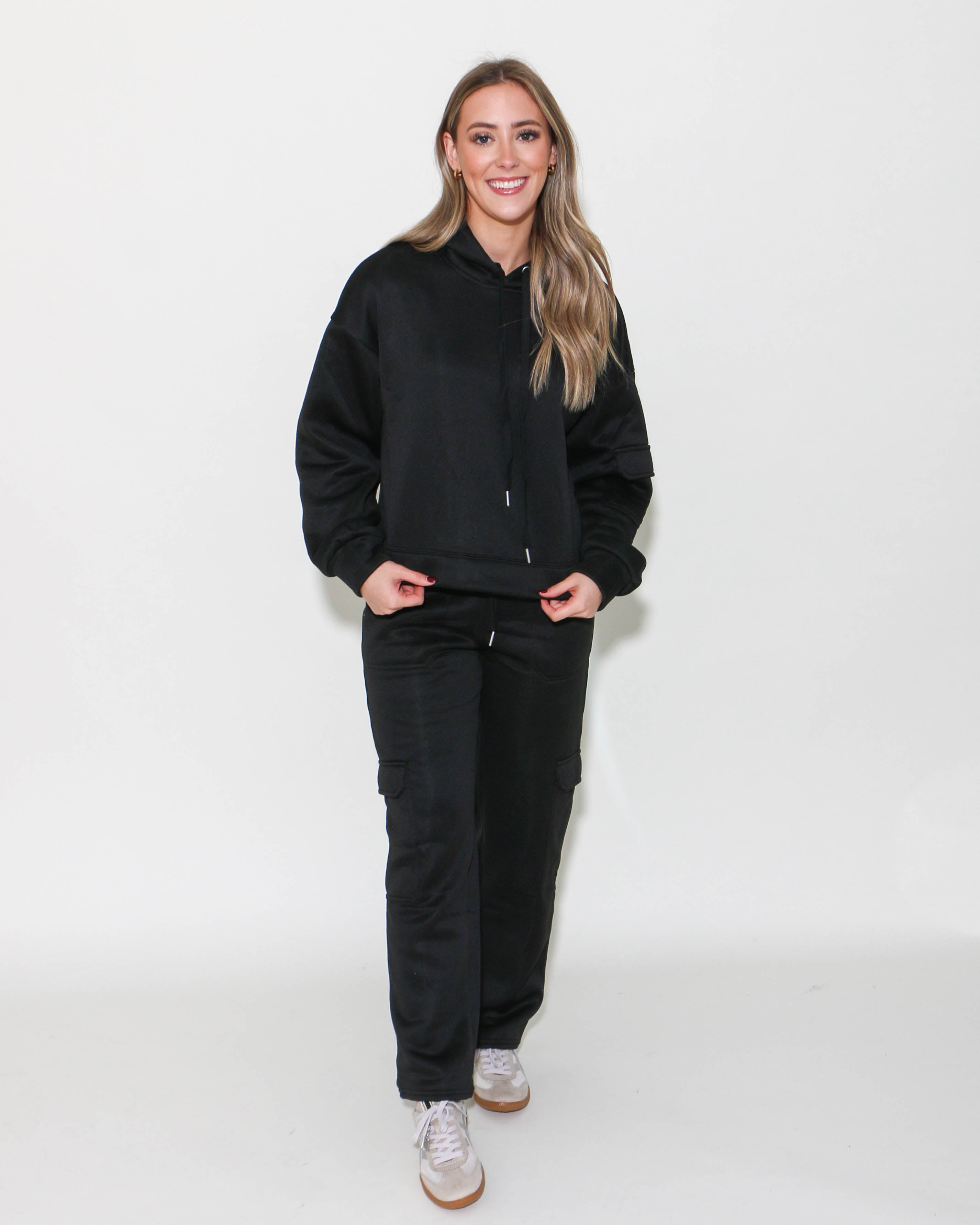 Frenchy Knit Comfy Set in Black