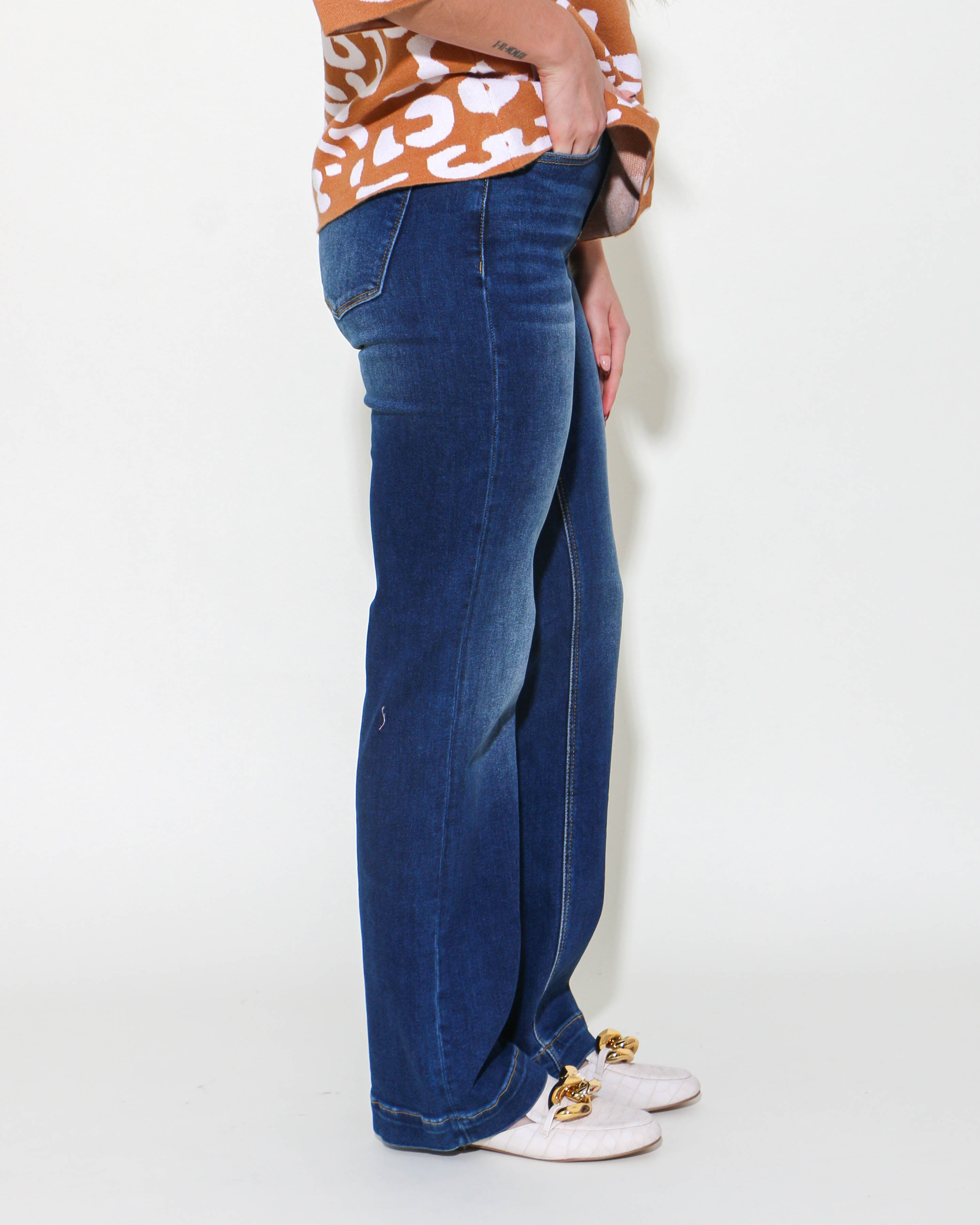 High Rise Straight Jeans