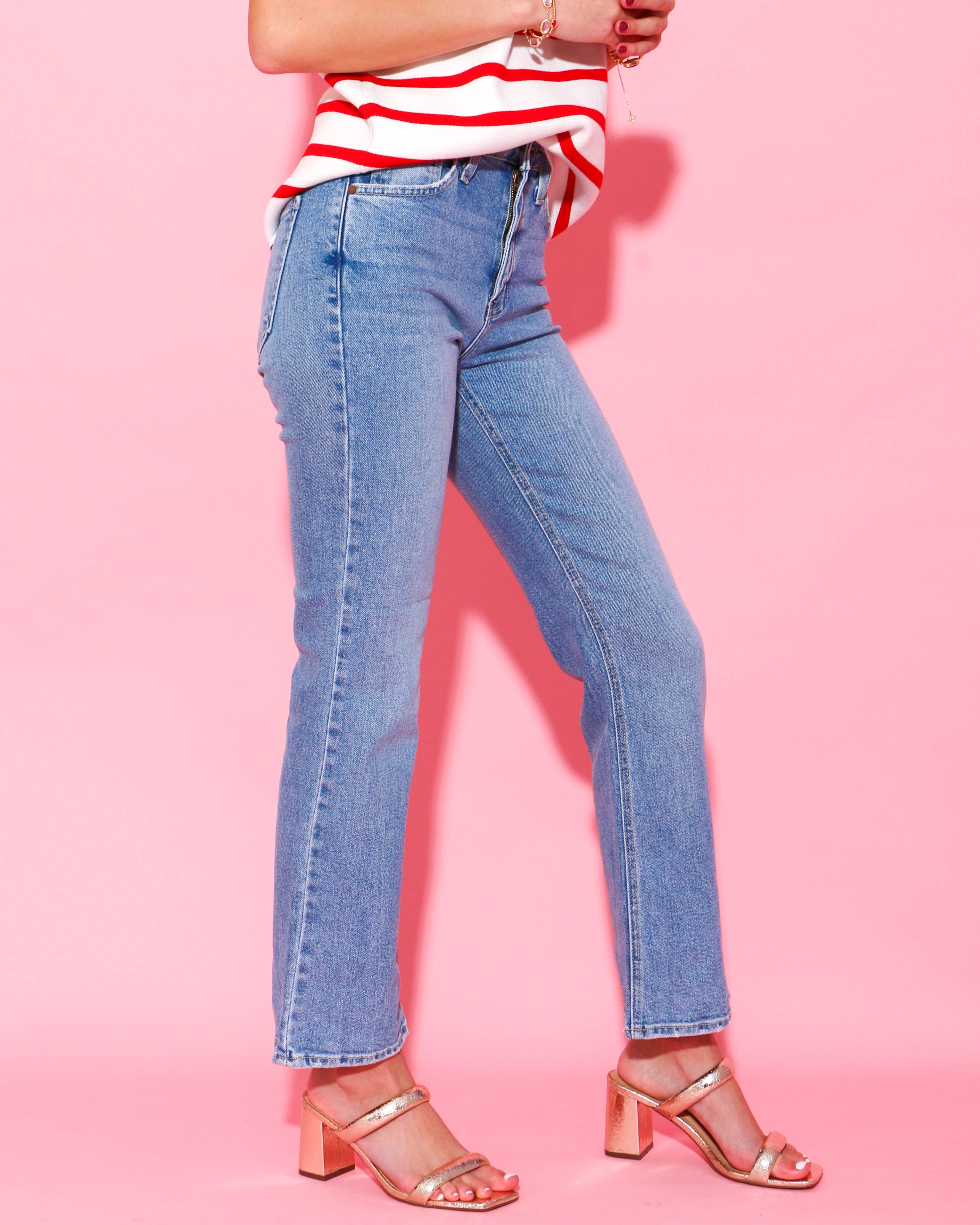 Slim Cropped Bootcut Jeans