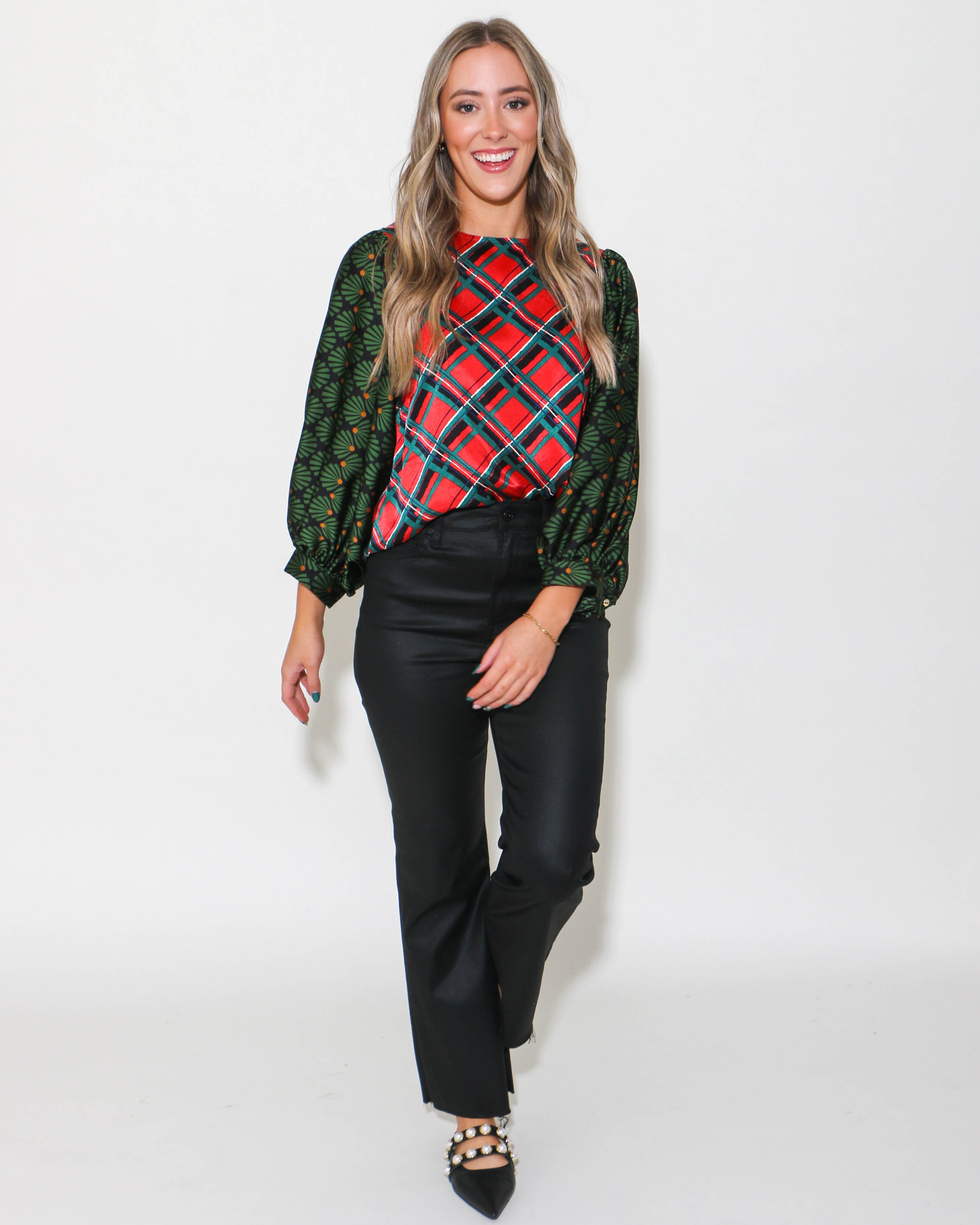 Tartan and Frills Top