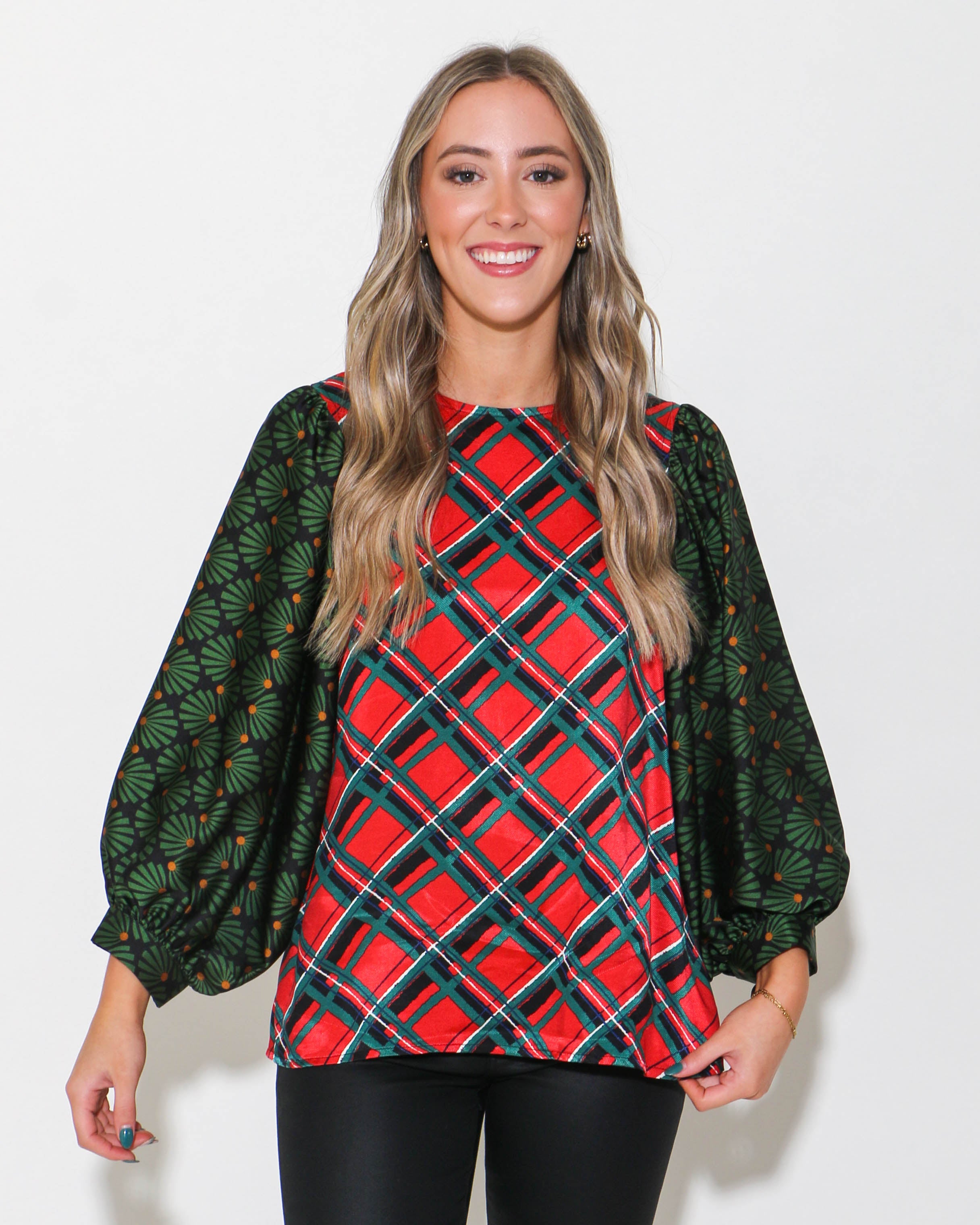 Tartan and Frills Top