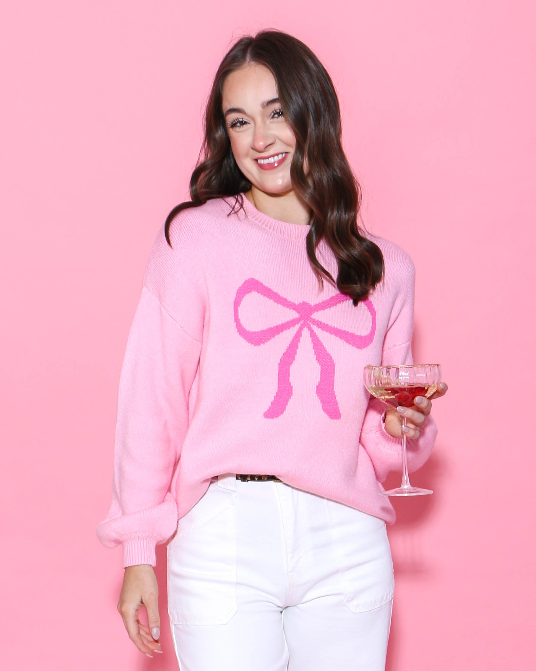 Pink Bow Sweater