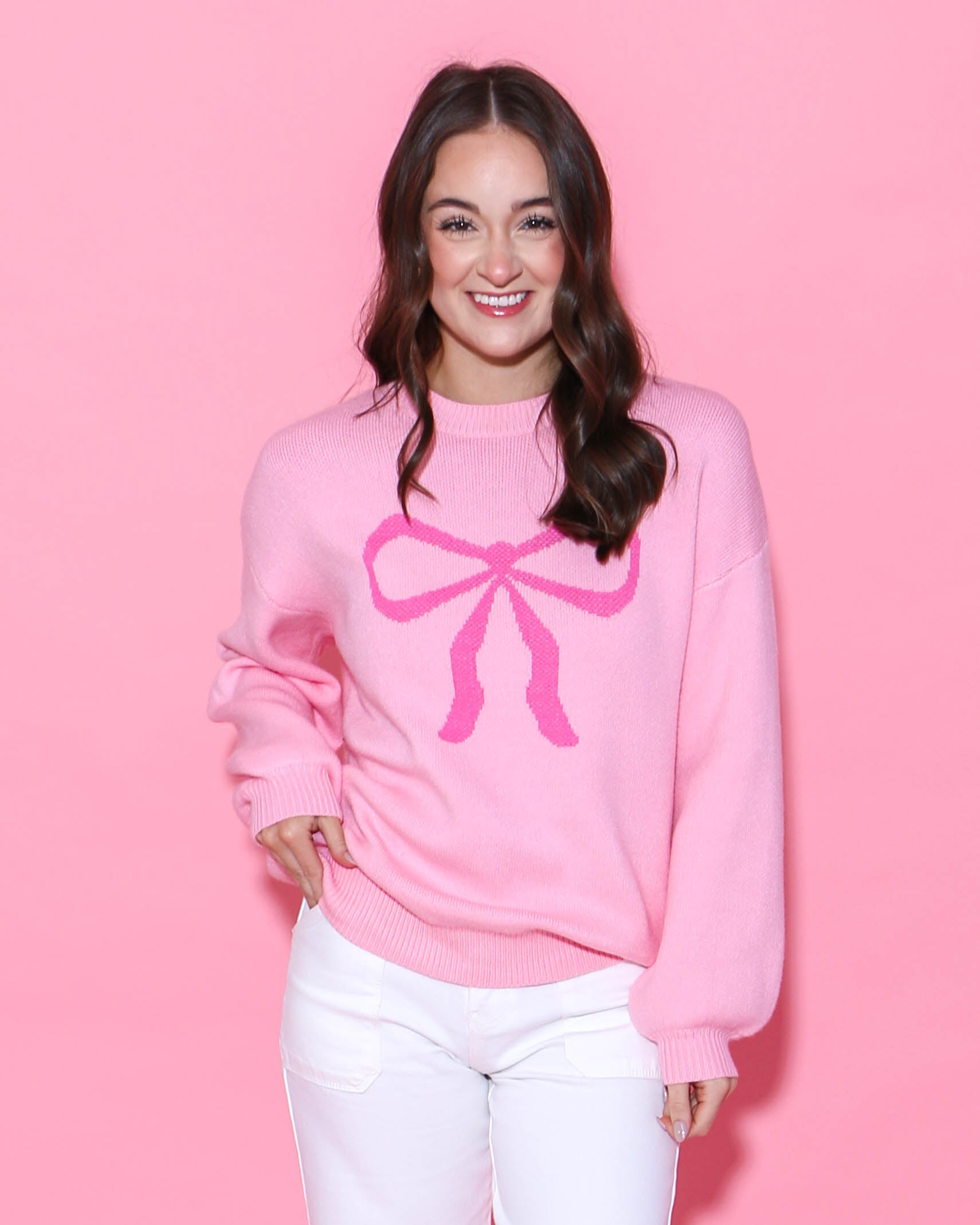 Pink Bow Sweater