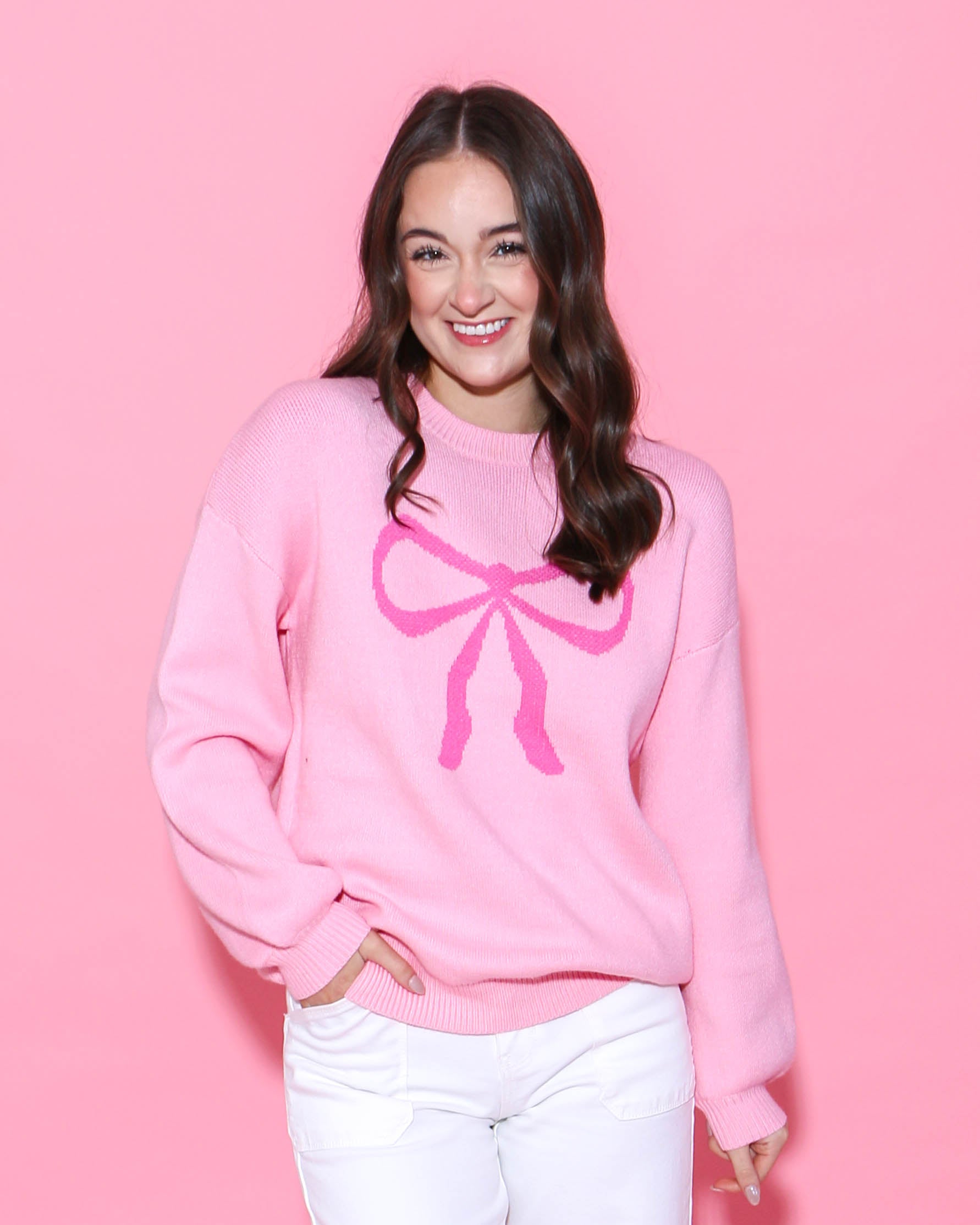 Pink Bow Sweater