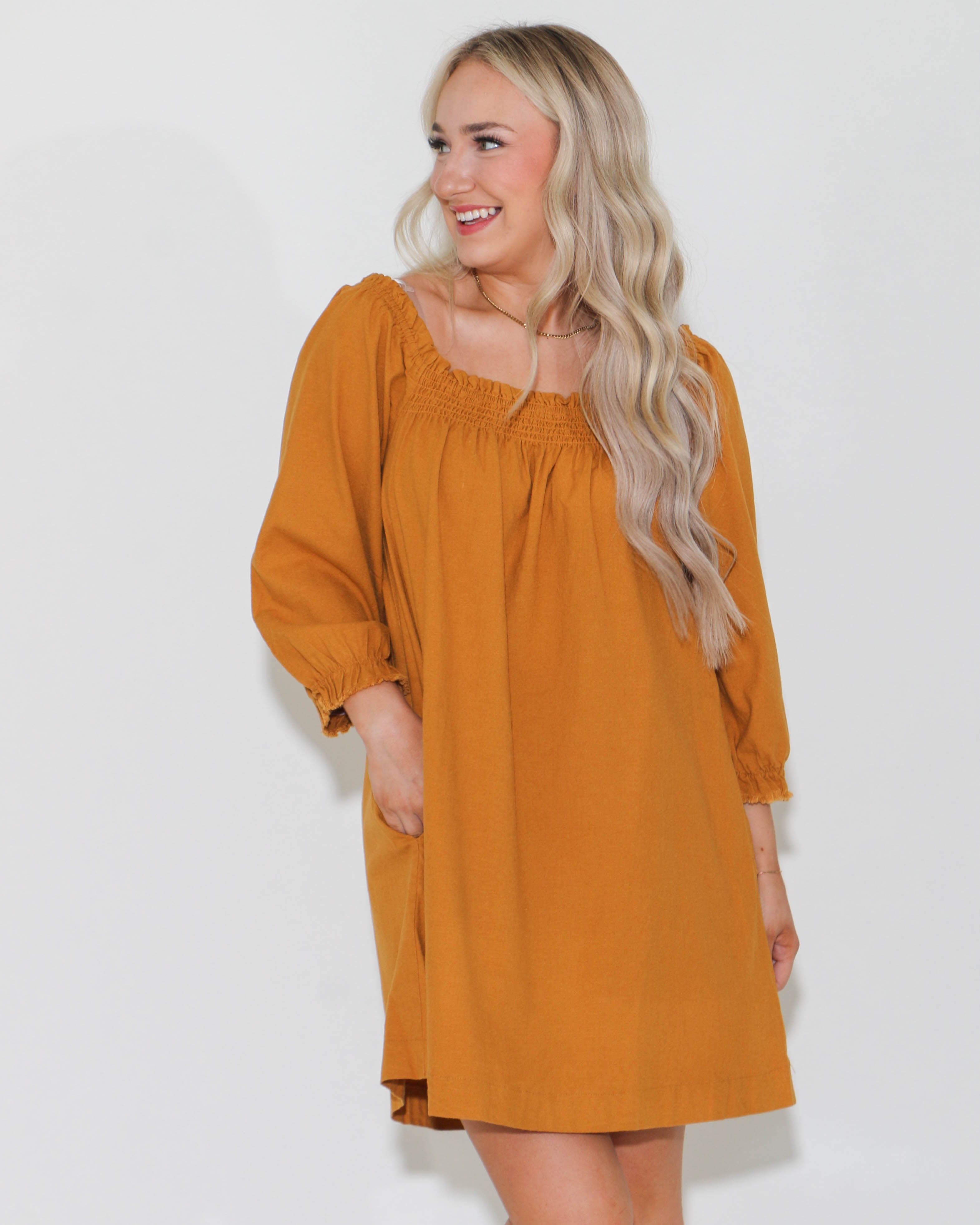 Mustard Tunic Dress