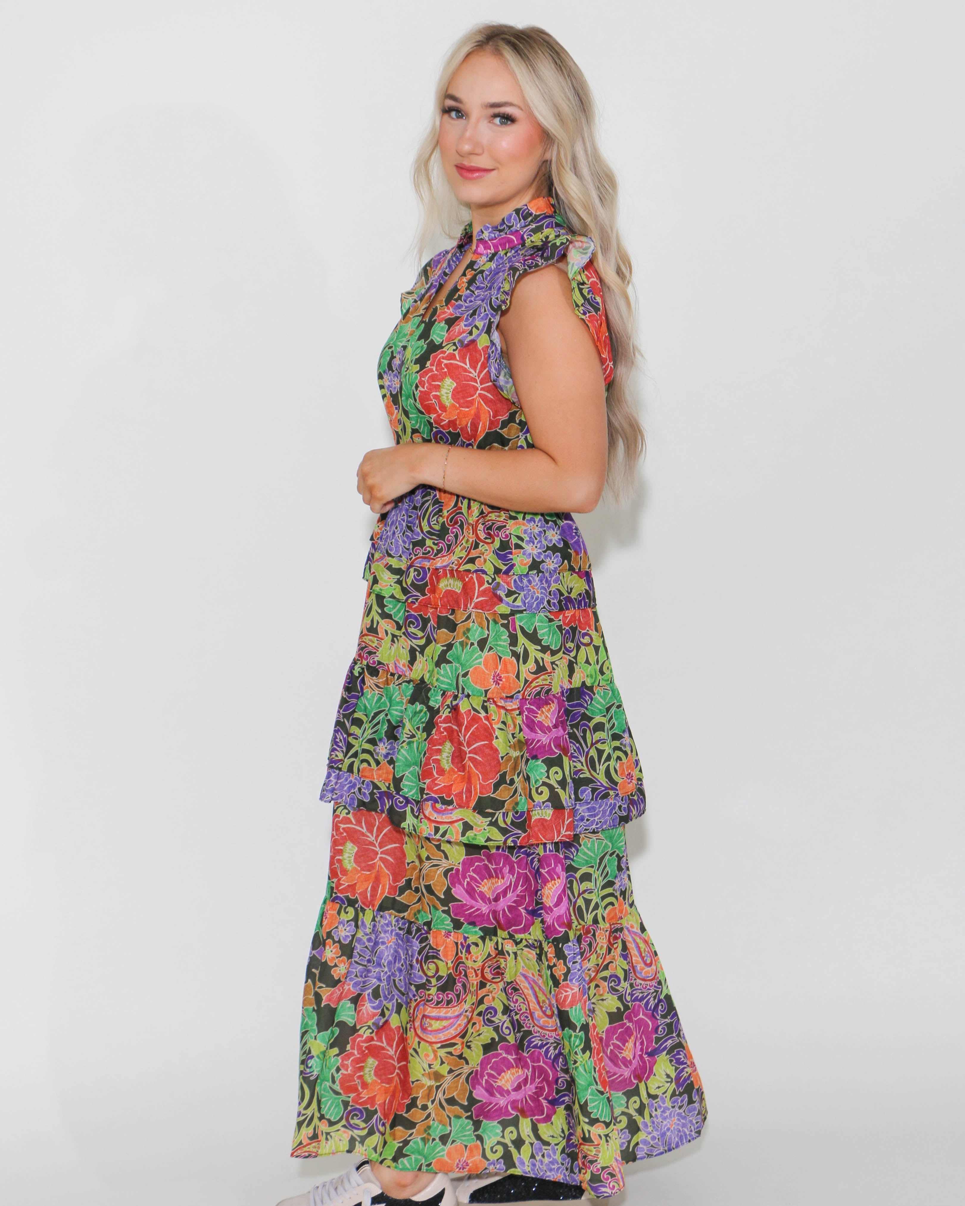 Floral Tiered Maxi Dress