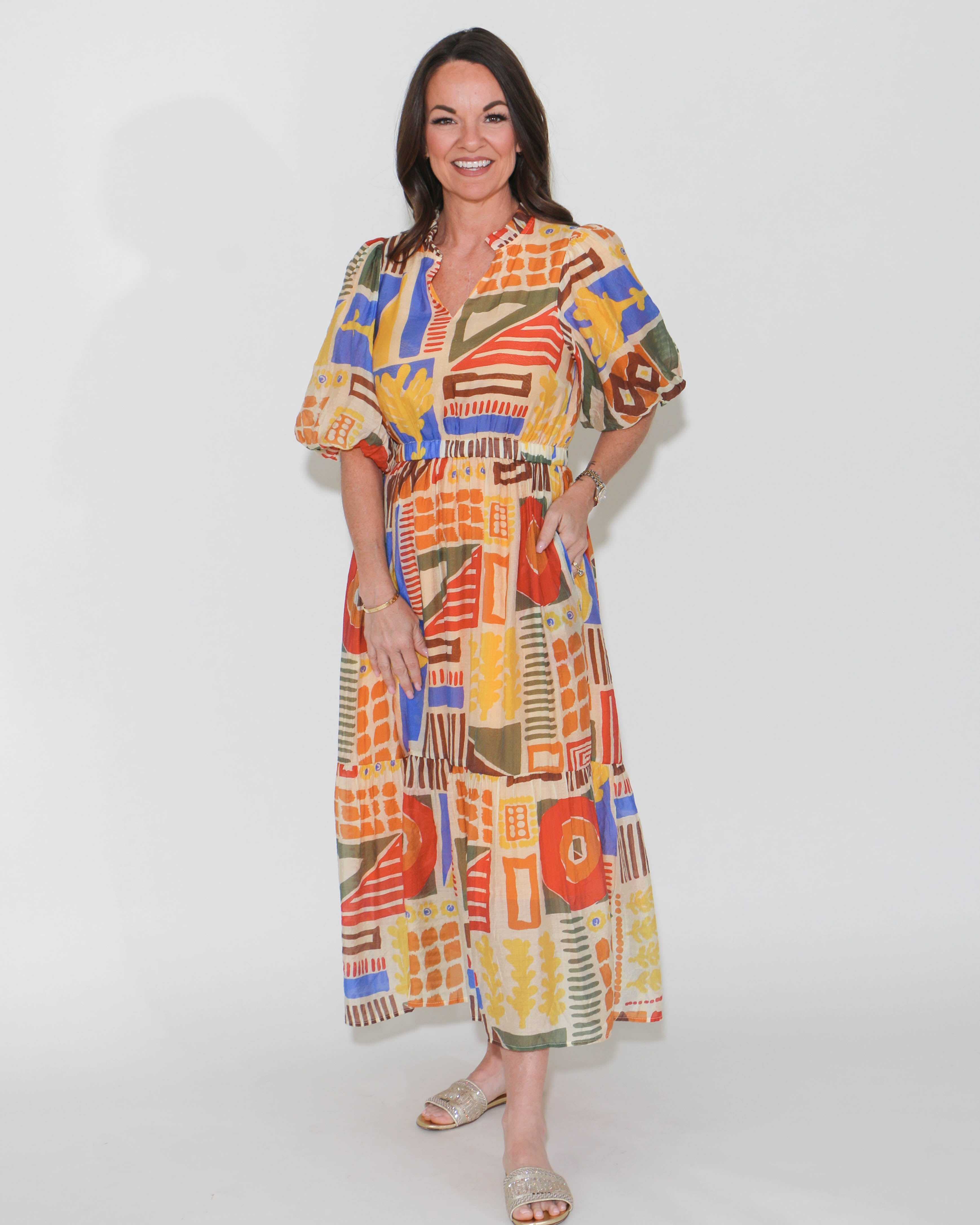 THML Abstract Print Dress